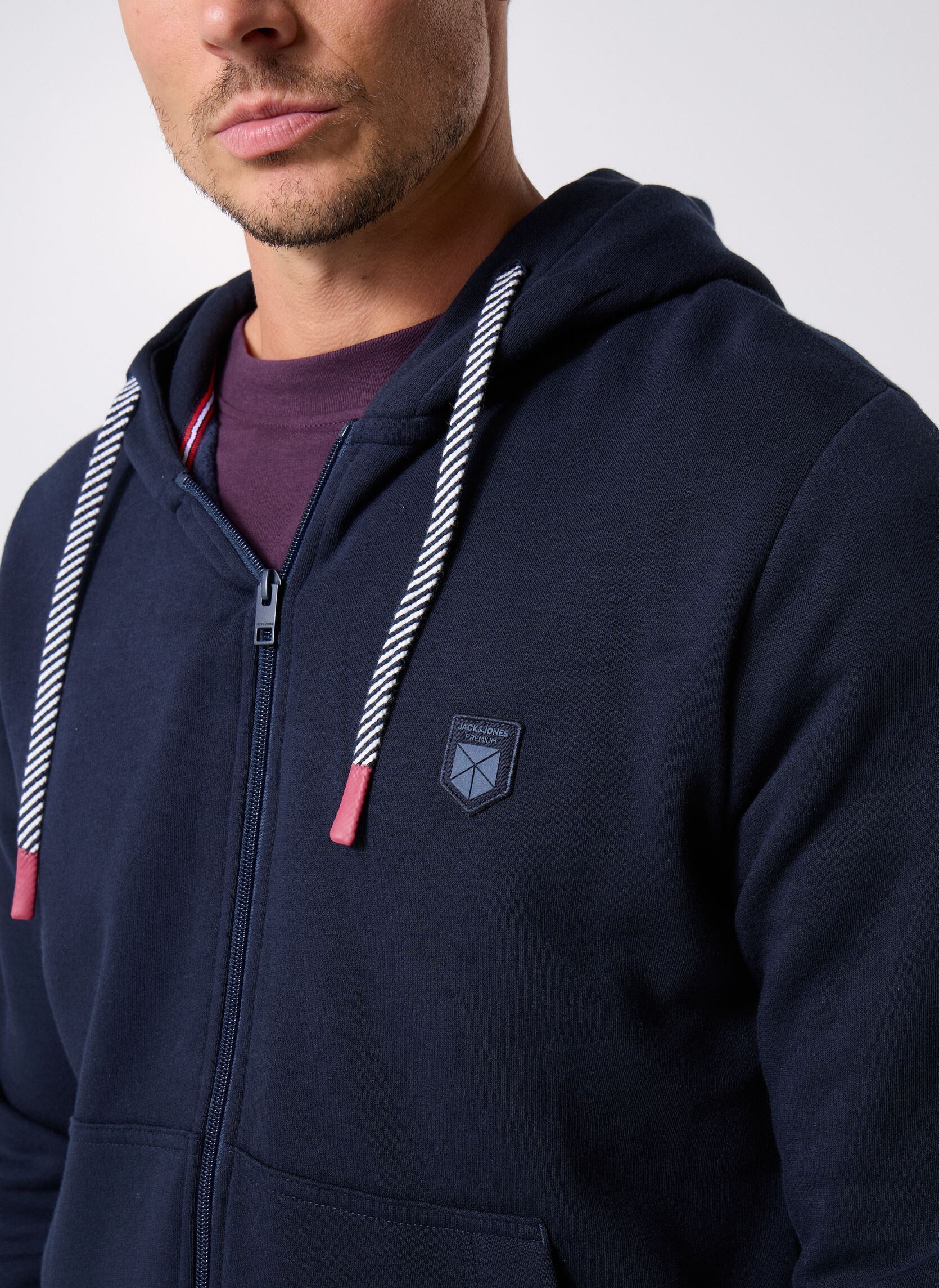 Sweaters met rits Jprbluronaldo Sweat Zip Hood Prau25 heren blauw Jack & Jones Sweaters met rits Jprbluronaldo Sweat Zip Hood Prau25 heren blauw NAVY BLAZER