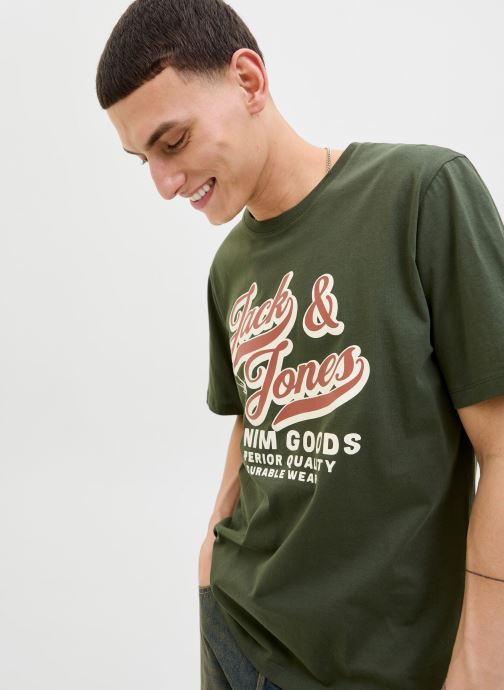Jack & Jones T-shirts met korte mouwen Jjelogo Tee Ss O-Neck 2 Col Aw25 Sn heren groen