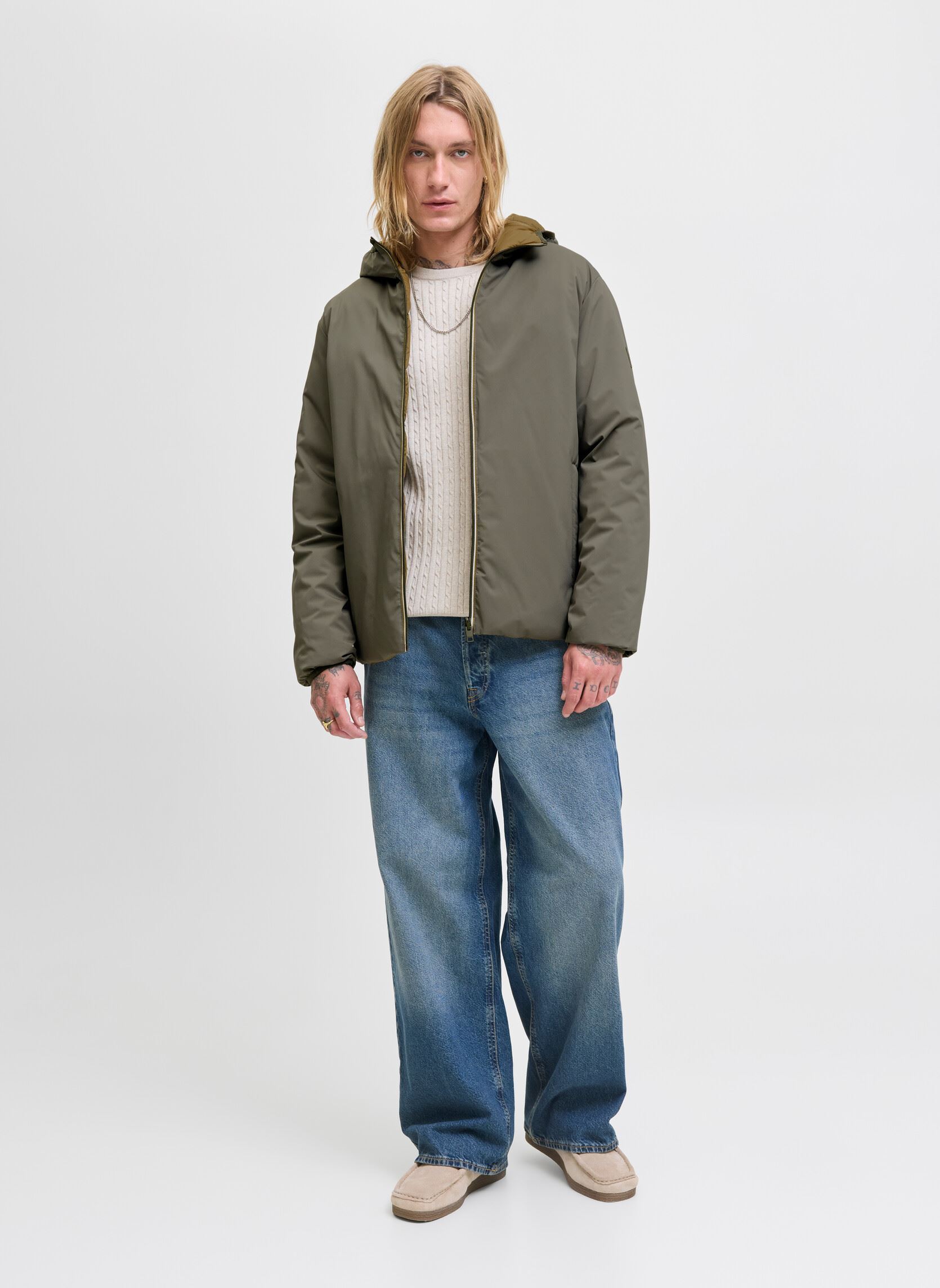 Gewatteerde jassen Jjebrook Reversible Jacket Sn heren groen Jack & Jones Gewatteerde jassen Jjebrook Reversible Jacket Sn heren groen OLIVE NIGHT