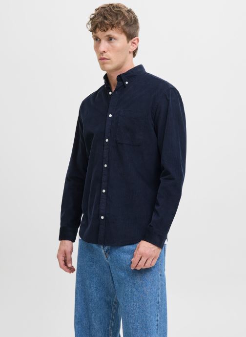 Jack & Jones Hemden Jjeclassic Cord Shirt L/S Sn heren blauw
