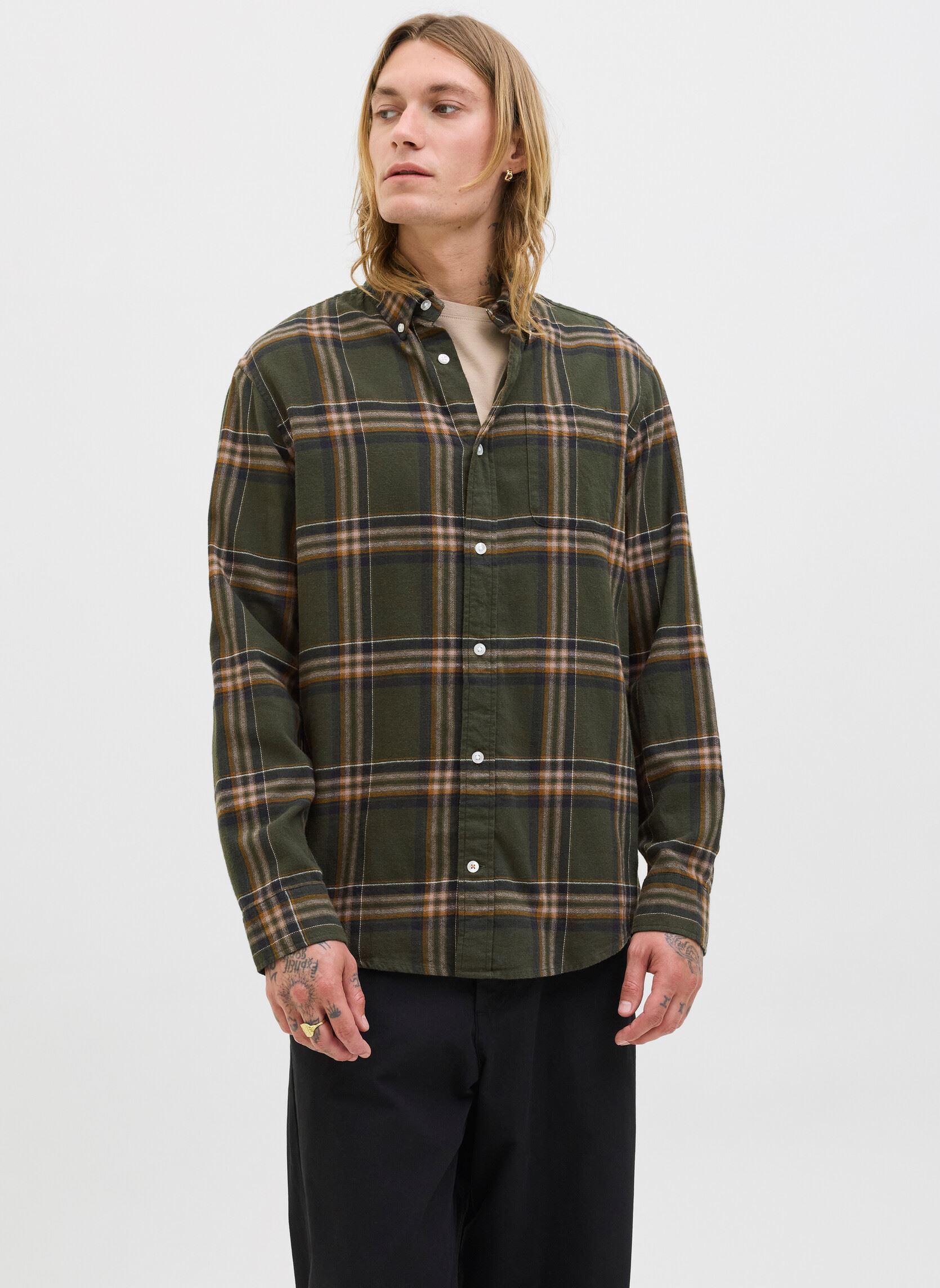 Vêtements Jack & Jones Jjeclassic Flannel Check Shirt Ls Sn pour Accessoires