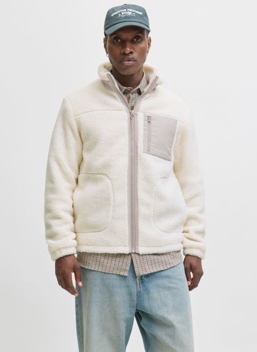 Jack & Jones Vestes polaires Jjesoho Teddy Jacket Noos homme blanc