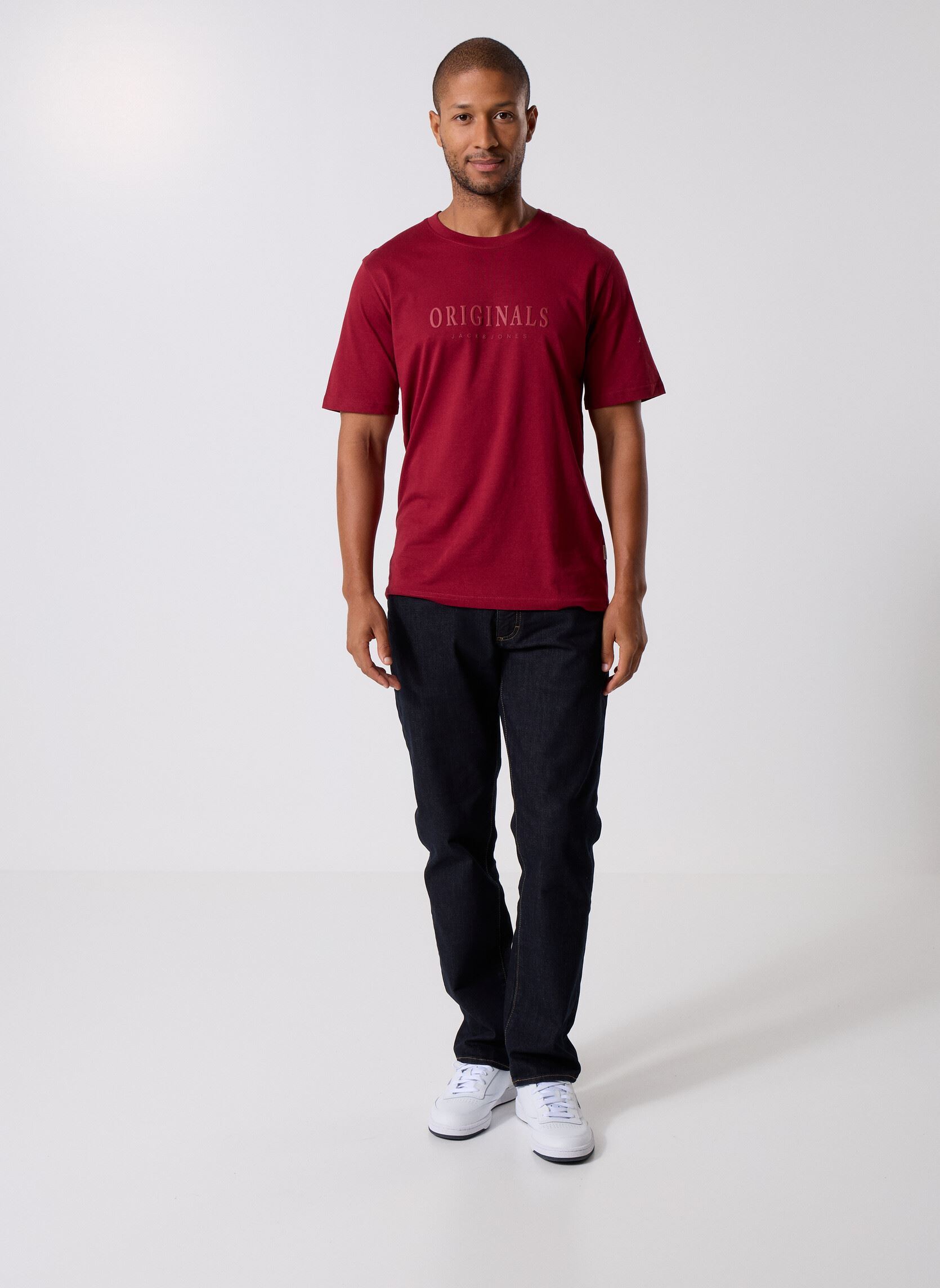 Kurzarm-T-Shirts Jorfrederiksberg Tee Ss Crew Neck Noos herren rot Jack & Jones Kurzarm-T-Shirts Jorfrederiksberg Tee Ss Crew Neck Noos herren rot TIBETAN RED