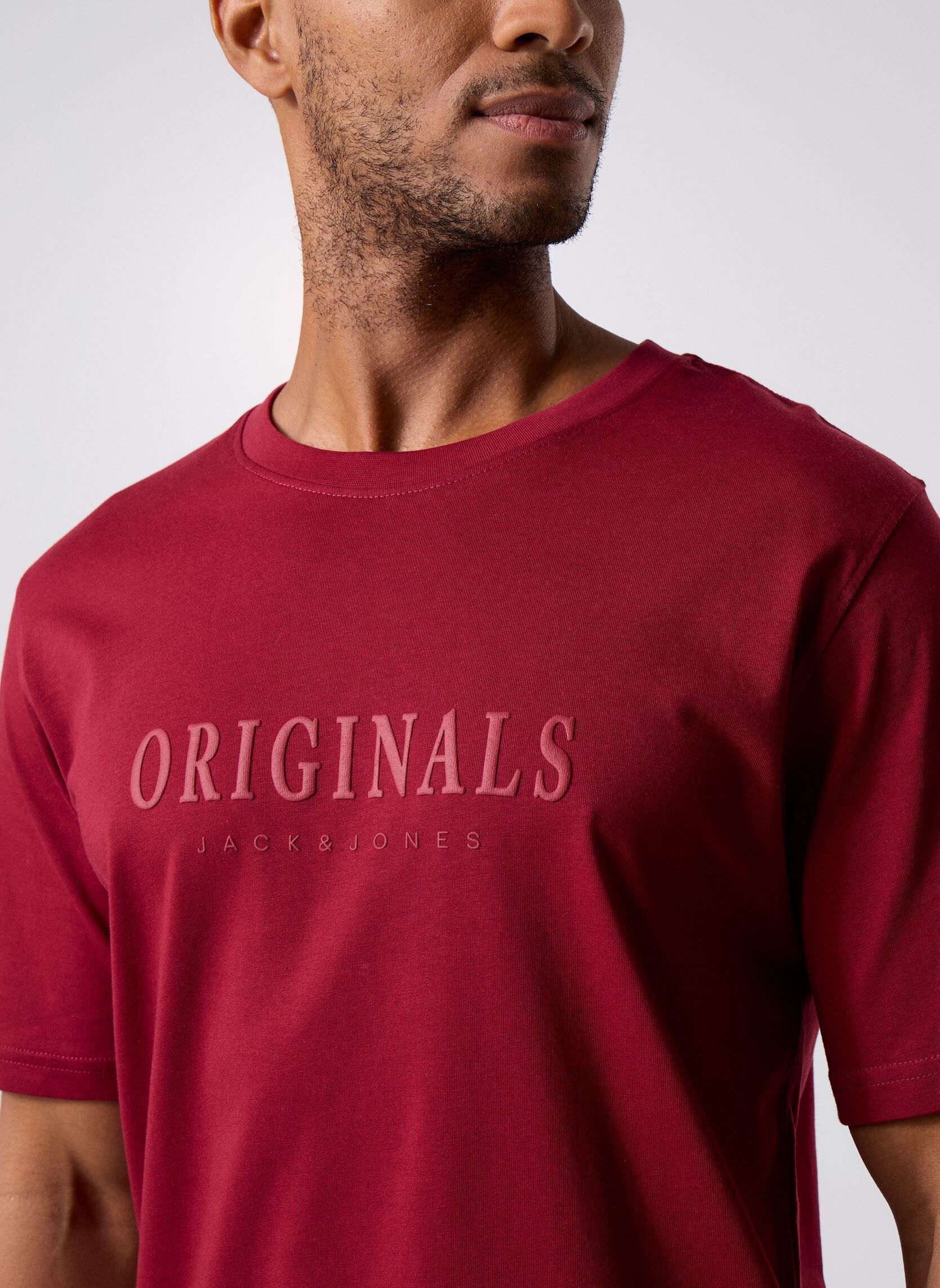 Kurzarm-T-Shirts Jorfrederiksberg Tee Ss Crew Neck Noos herren rot Jack & Jones Kurzarm-T-Shirts Jorfrederiksberg Tee Ss Crew Neck Noos herren rot TIBETAN RED