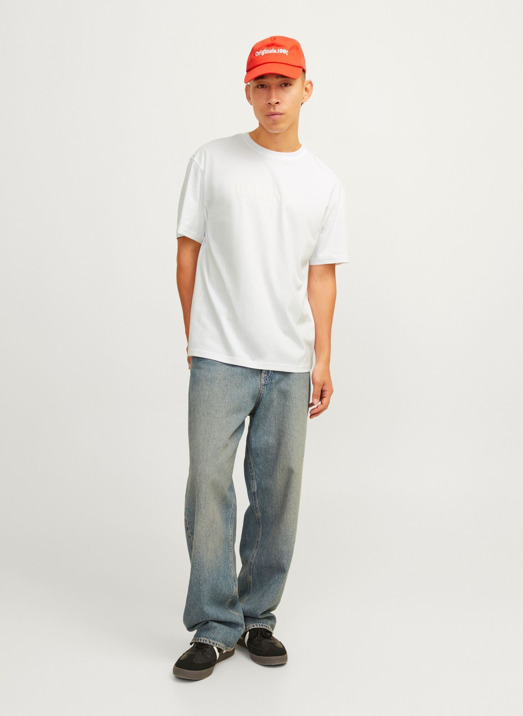 T-shirt a maniche corte Jorfrederiksberg Tee Ss Crew Neck Noos uomo bianco Jack & Jones T-shirt a maniche corte Jorfrederiksberg Tee Ss Crew Neck Noos uomo bianco BRIGHT WHITE