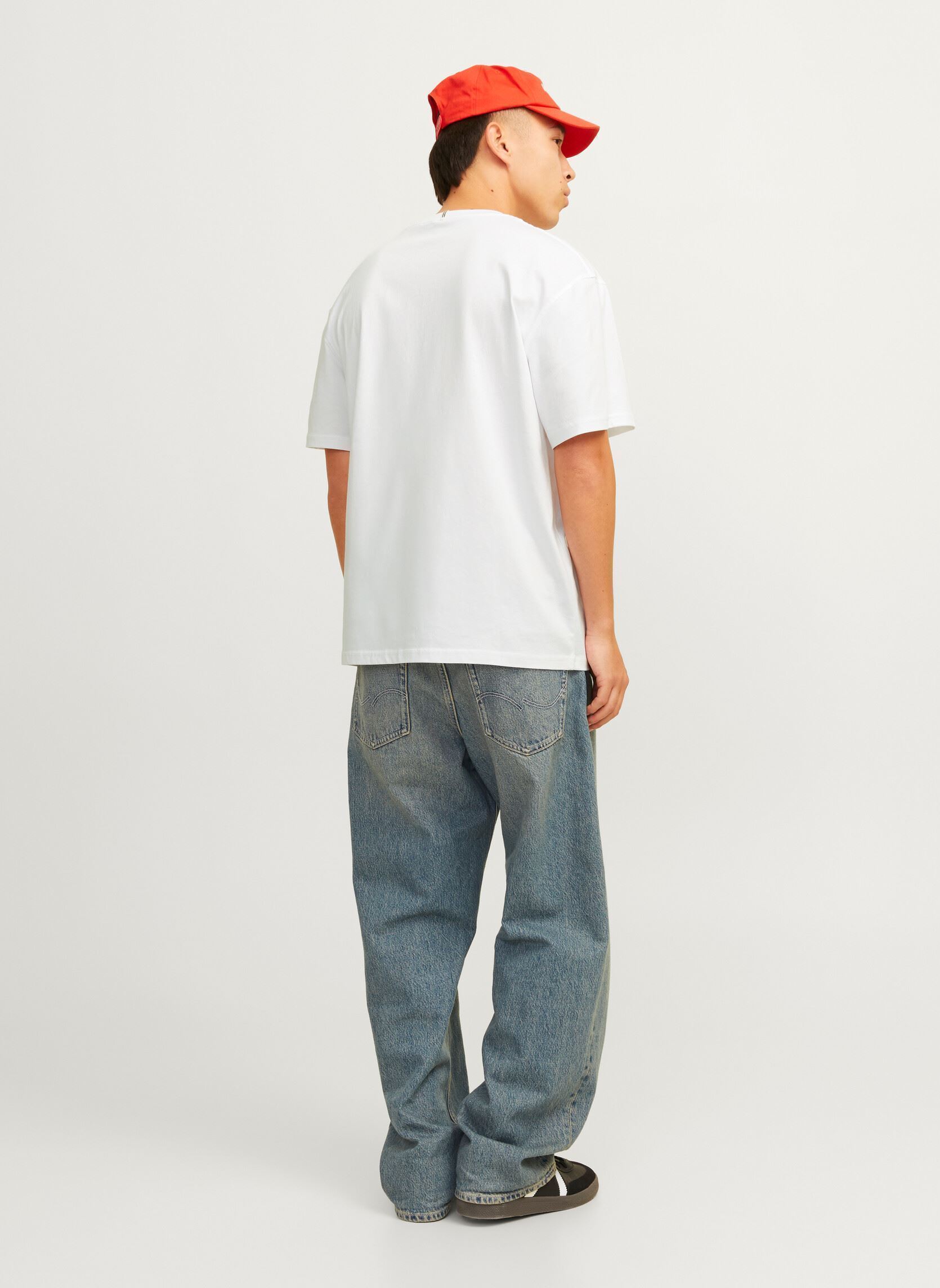 T-shirt a maniche corte Jorfrederiksberg Tee Ss Crew Neck Noos uomo bianco Jack & Jones T-shirt a maniche corte Jorfrederiksberg Tee Ss Crew Neck Noos uomo bianco BRIGHT WHITE