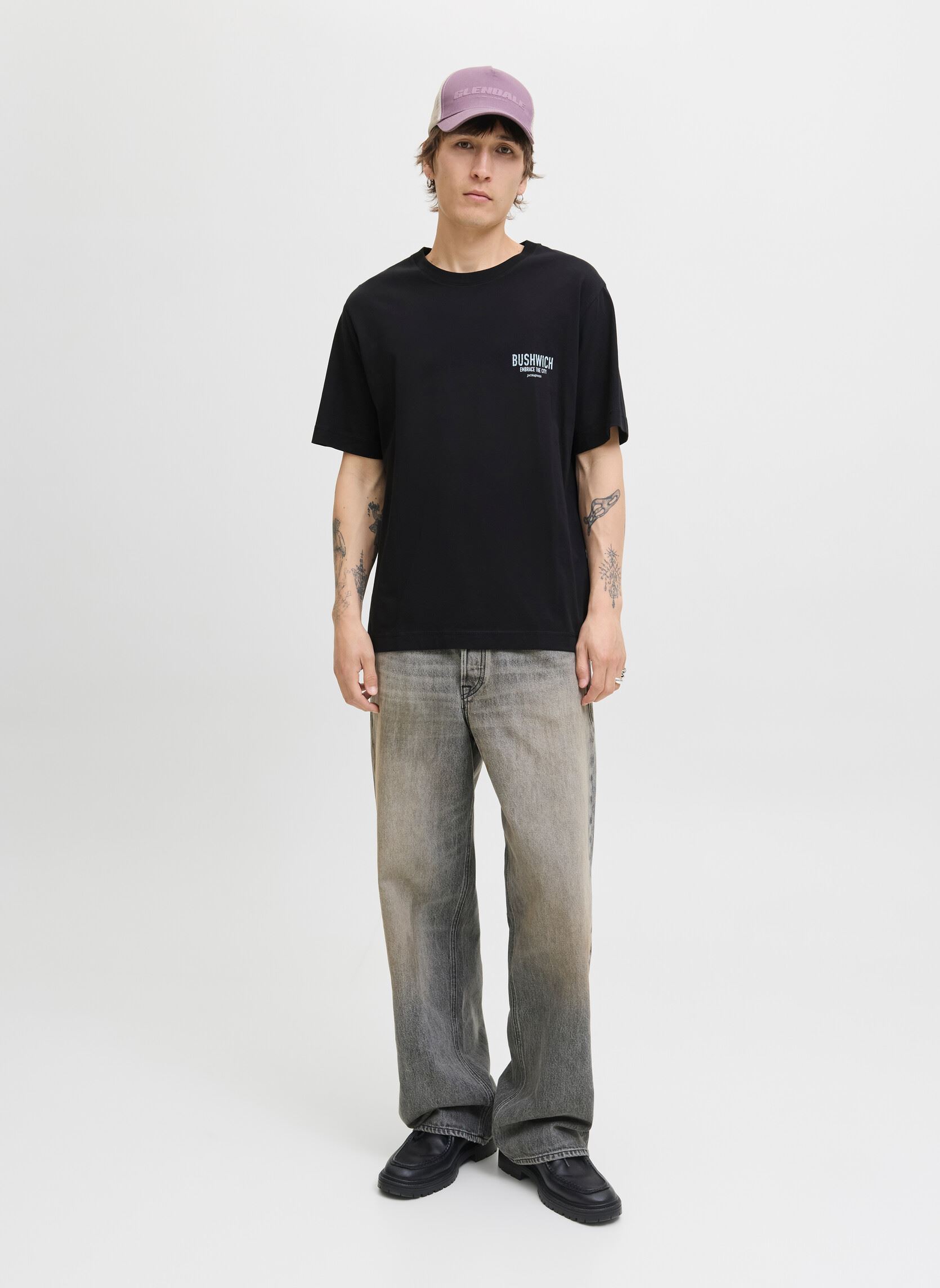 Tee-shirts manches courtes Joryork Back Tee Ss Crew Neck homme noir Jack & Jones Tee-shirts manches courtes Joryork Back Tee Ss Crew Neck homme noir BLACK
