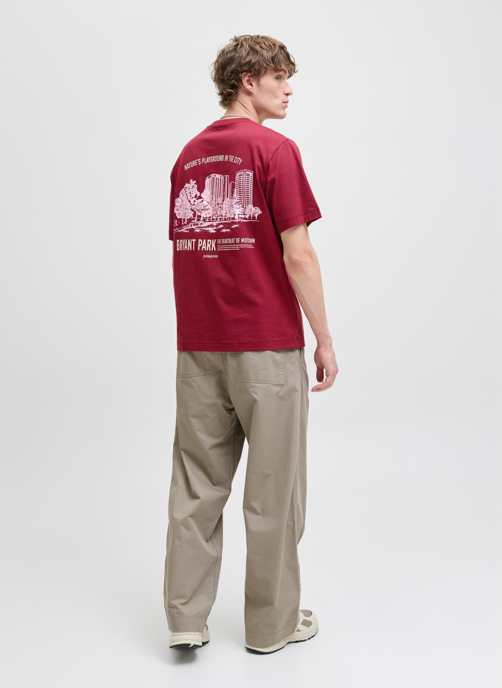 Tee-shirts manches courtes Joryork Back Tee Ss Crew Neck homme rouge Jack & Jones Tee-shirts manches courtes Joryork Back Tee Ss Crew Neck homme rouge TIBETAN RED