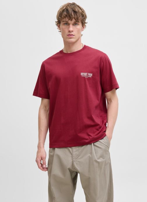 Jack & Jones T-shirts met korte mouwen Joryork Back Tee Ss Crew Neck heren rood