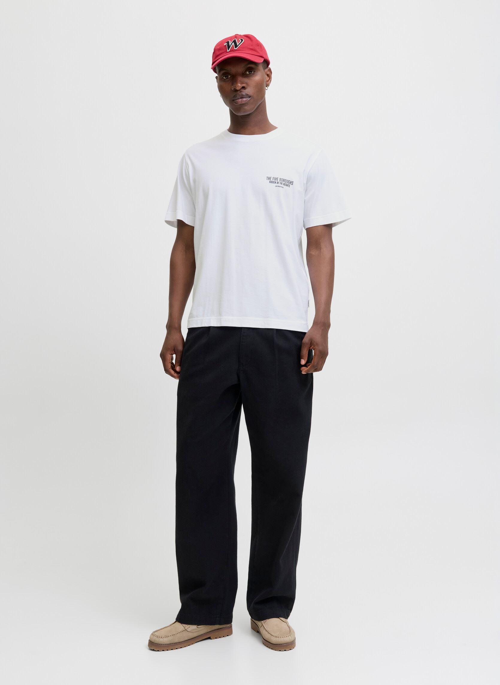 T-shirt a maniche corte Joryork Back Tee Ss Crew Neck uomo bianco Jack & Jones T-shirt a maniche corte Joryork Back Tee Ss Crew Neck uomo bianco BRIGHT WHITE