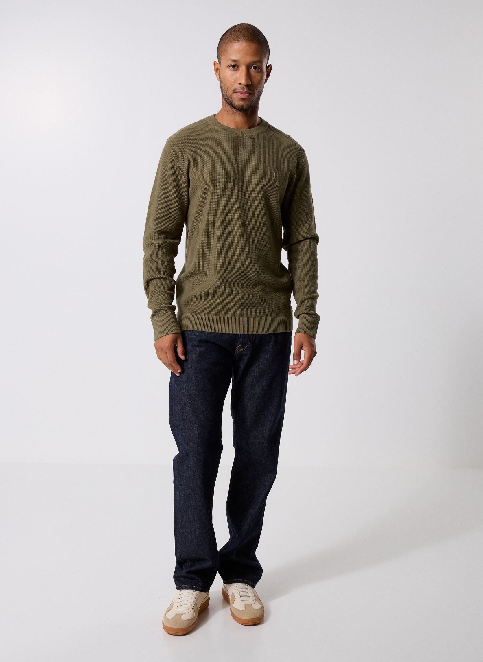 Pulls Jprblurex Knit Crew Neck Ln homme marron Jack & Jones Pulls Jprblurex Knit Crew Neck Ln homme marron STONE GRAY
