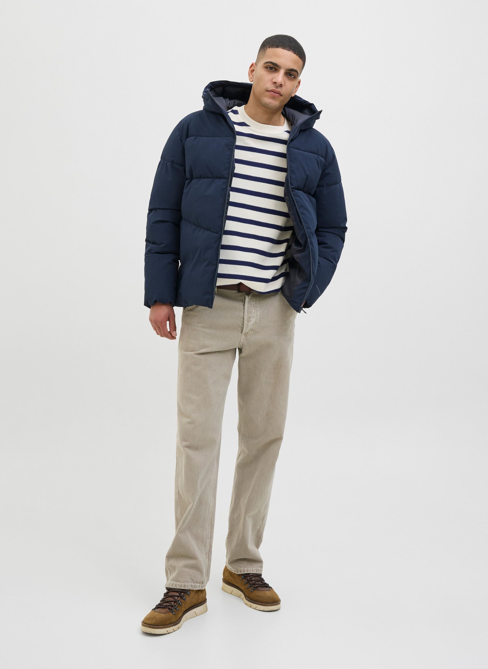 Gewatteerde jassen Jjglobal Puffer Jacket heren blauw Jack & Jones Gewatteerde jassen Jjglobal Puffer Jacket heren blauw SKY CAPTAIN