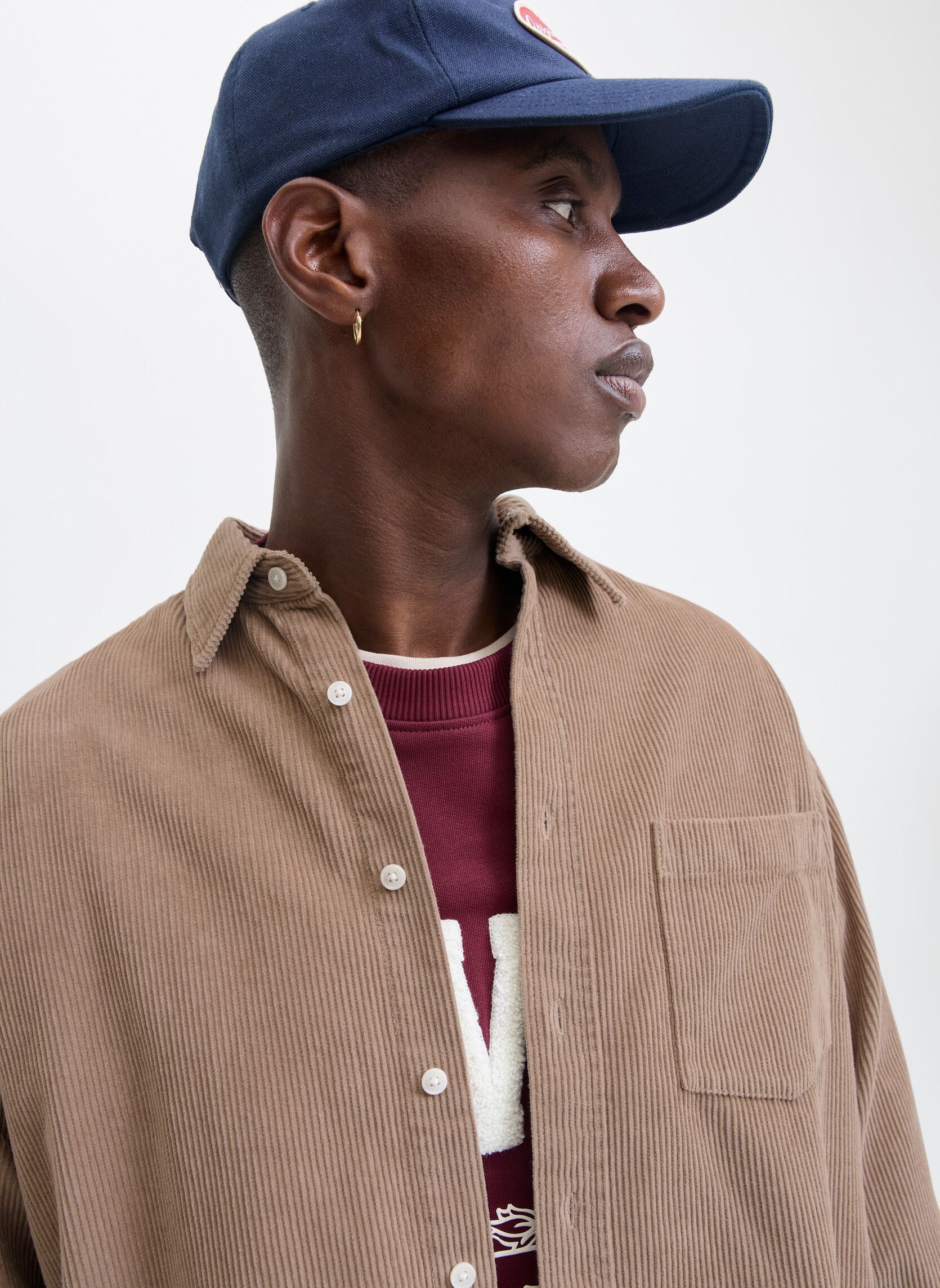 Hemden Jorinwood Oversized Cord Shirt Ls heren bruin Jack & Jones Hemden Jorinwood Oversized Cord Shirt Ls heren bruin MOCHA MERINGUE
