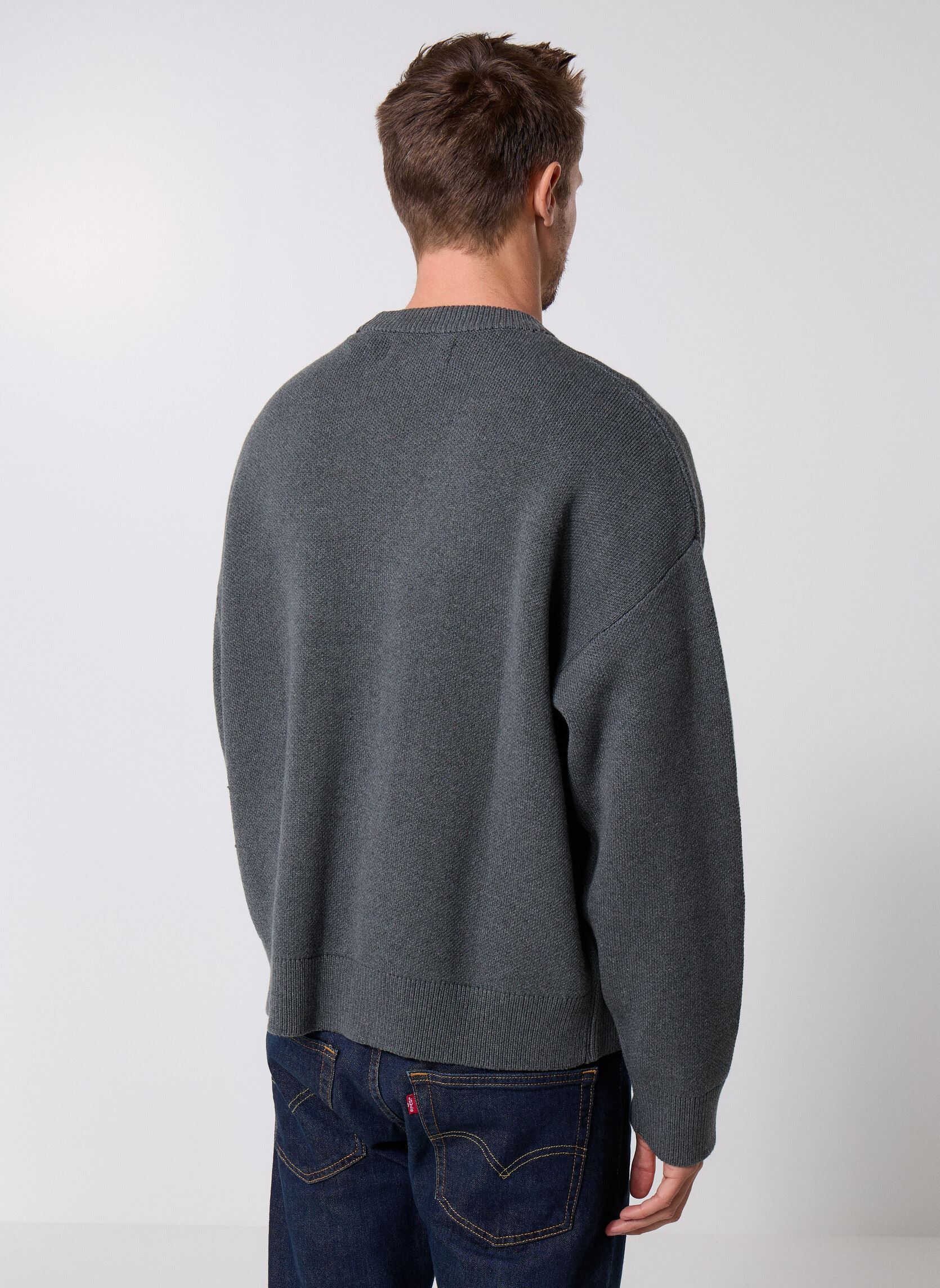 Sweatshirts Jormeadows Knit Crew Neck heren grijs Jack & Jones Sweatshirts Jormeadows Knit Crew Neck heren grijs DARK GREY MELANGE