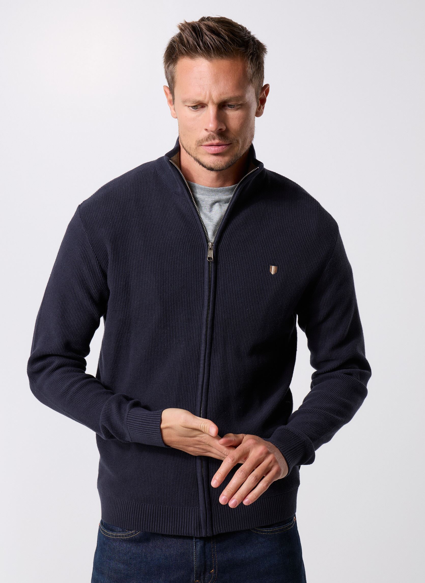 Vêtements Jack & Jones Jprblurex Knit Full Zip Cardigan Ln pour Homme