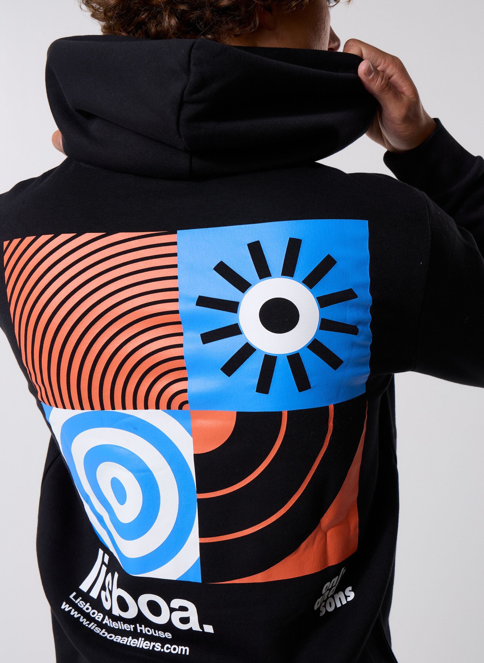 Kapuzenpullover ONSCERES LISBAO REG LS HOODIE SWEAT herren schwarz Only & Sons Kapuzenpullover ONSCERES LISBAO REG LS HOODIE SWEAT herren schwarz BLACK