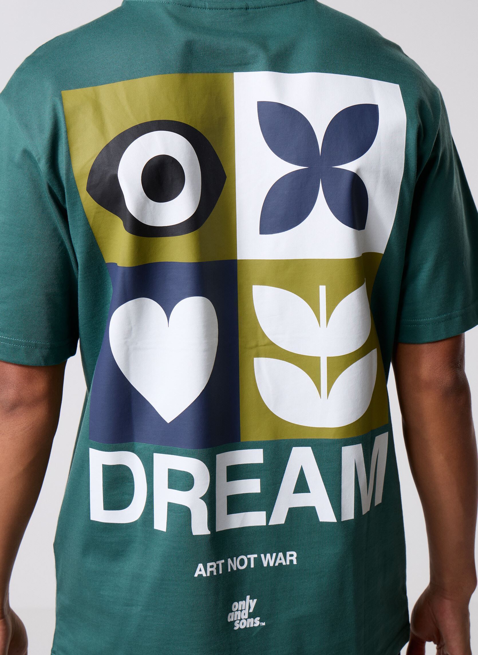 Tee-shirts manches courtes ONSFRED GIROUD RLX SS TEE homme vert Only & Sons Tee-shirts manches courtes ONSFRED GIROUD RLX SS TEE homme vert MALLARD GREEN