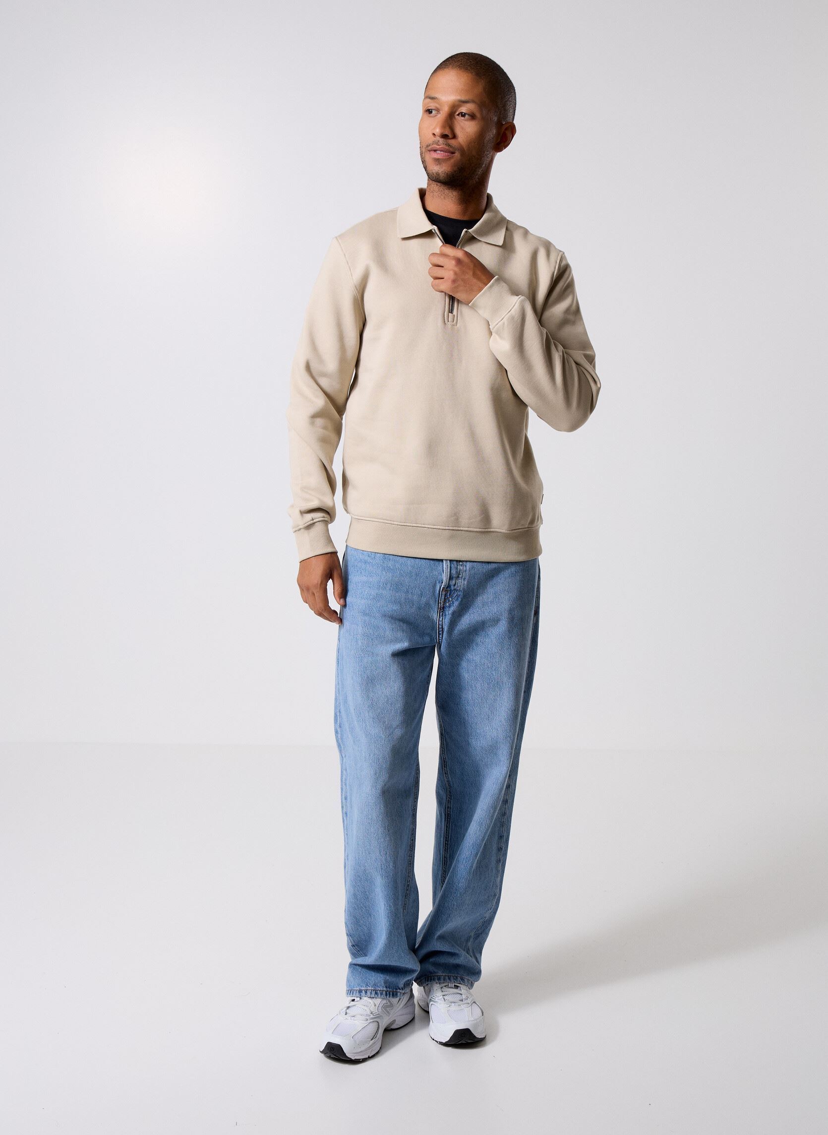 Kapuzenpullover ONSABBOTT REG LS POLO herren beige Only & Sons Kapuzenpullover ONSABBOTT REG LS POLO herren beige SILVER LINING