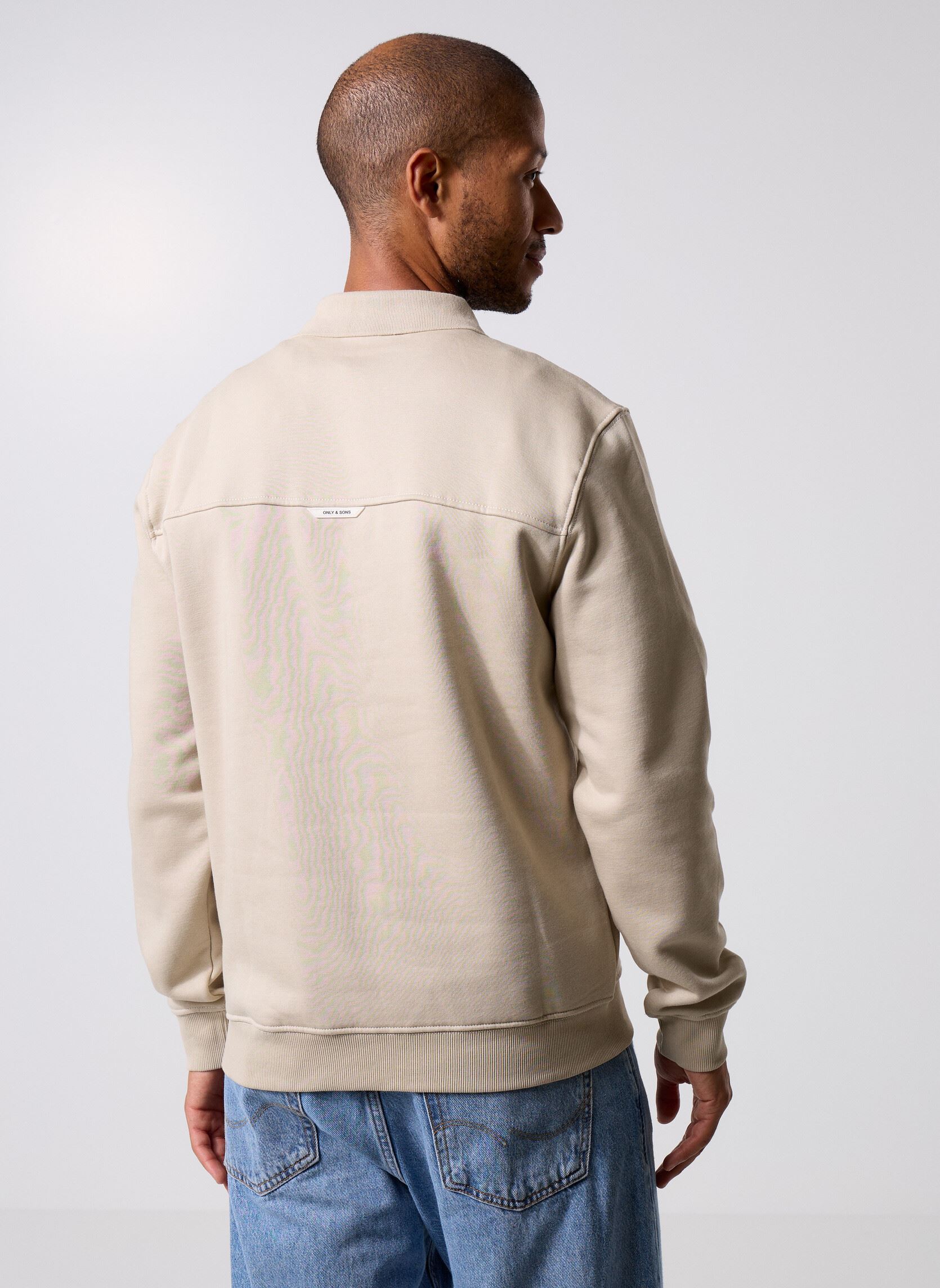 Kapuzenpullover ONSABBOTT REG LS POLO herren beige Only & Sons Kapuzenpullover ONSABBOTT REG LS POLO herren beige SILVER LINING
