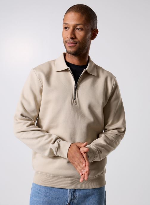 Only & Sons Sweats à capuche ONSABBOTT REG LS POLO homme beige