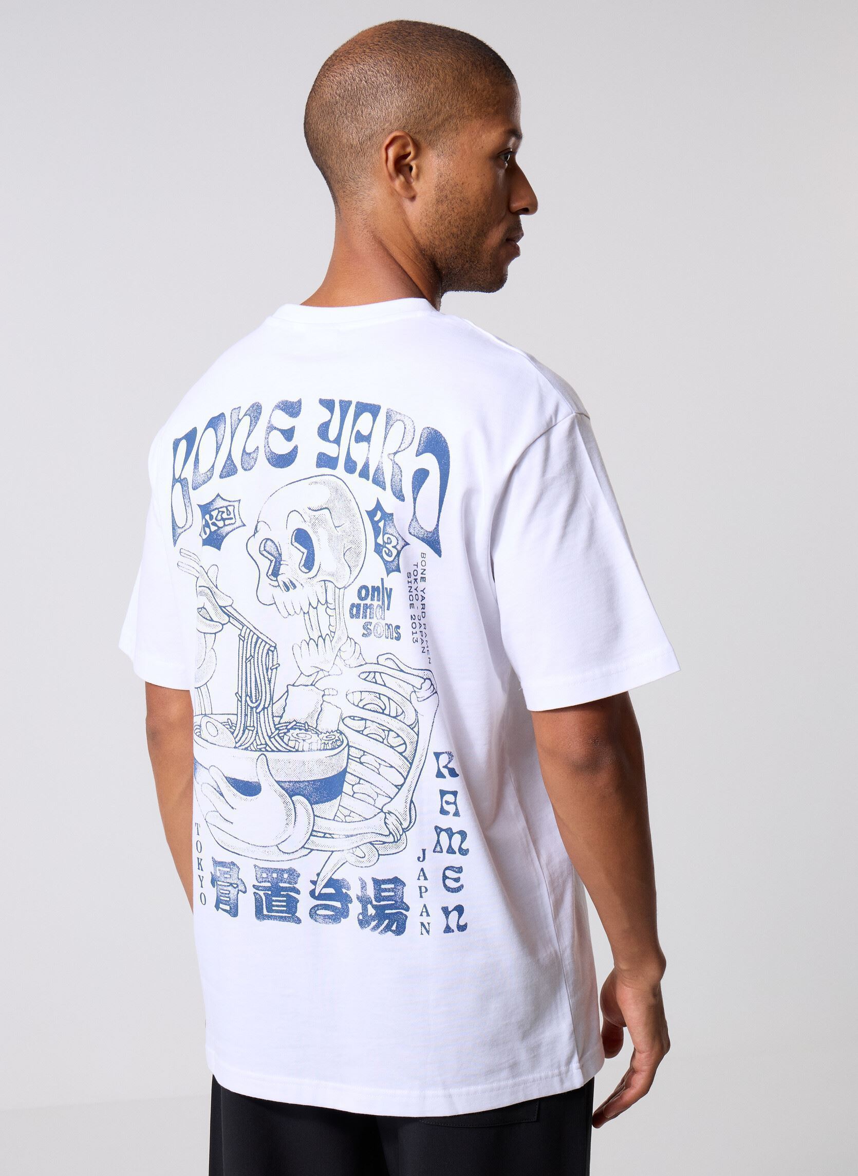 Kurzarm-T-Shirts ONSFRED TONKOTSU RLX SS TEE herren weiß Only & Sons Kurzarm-T-Shirts ONSFRED TONKOTSU RLX SS TEE herren weiß BRIGHT WHITE/NAVY