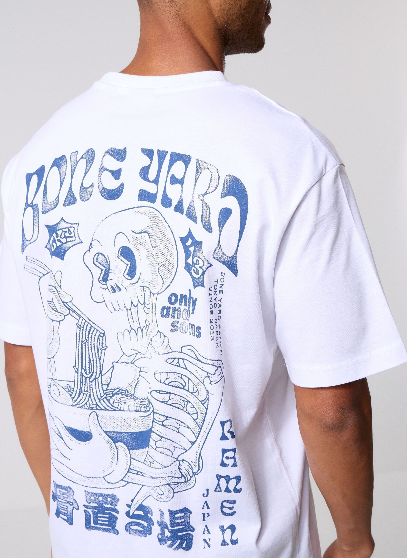 Kurzarm-T-Shirts ONSFRED TONKOTSU RLX SS TEE herren weiß Only & Sons Kurzarm-T-Shirts ONSFRED TONKOTSU RLX SS TEE herren weiß BRIGHT WHITE/NAVY
