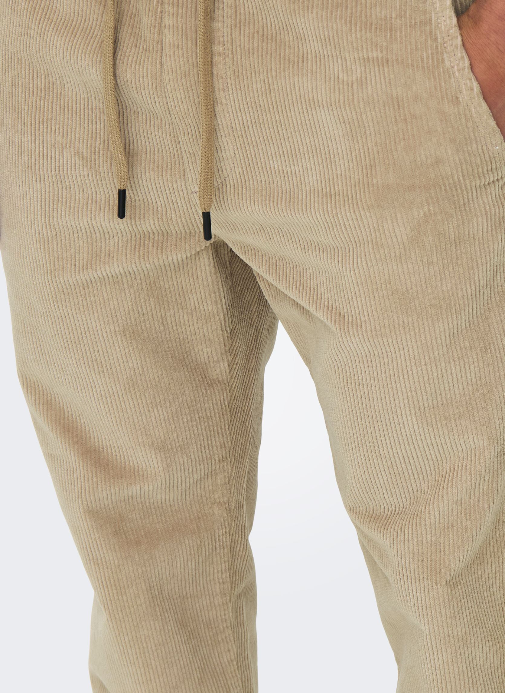 Slim Fit Hosen ONSLINUS TAP CORDUROY 0185 PANT NOOS herren beige Only & Sons Slim Fit Hosen ONSLINUS TAP CORDUROY 0185 PANT NOOS herren beige CHINCHILLA