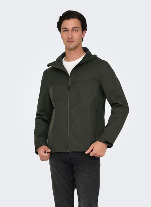 Only & Sons Vestes coupe-vents ONSLUKE WATERPROOF JACKET OTW VD homme vert
