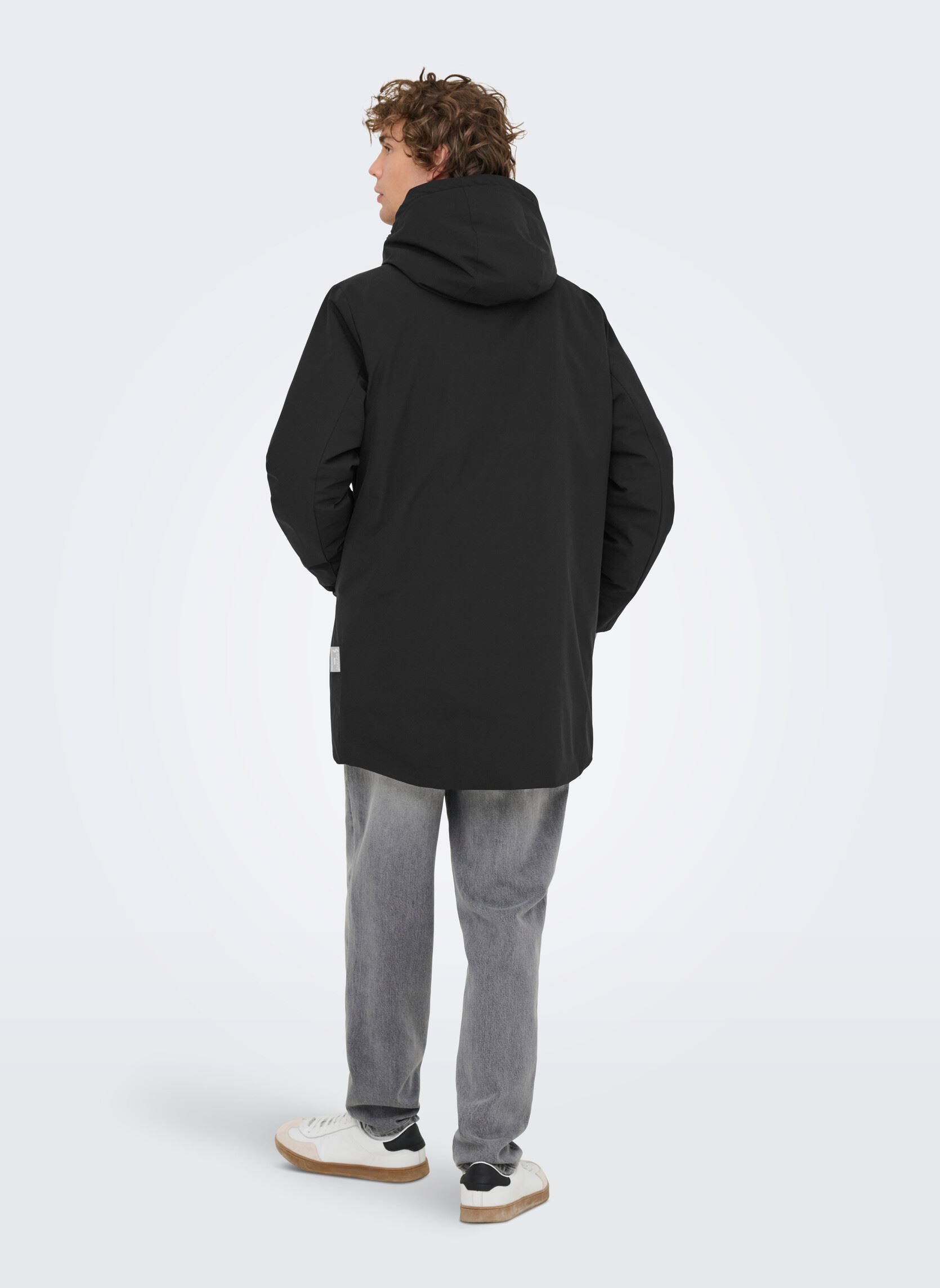 Cappotti classici ONSSAYN WATERPROOF STRETCH PARKA OTW uomo nero Only & Sons Cappotti classici ONSSAYN WATERPROOF STRETCH PARKA OTW uomo nero BLACK