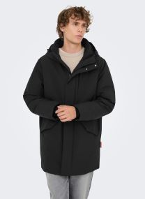 Cappotti classici ONSSAYN WATERPROOF STRETCH PARKA OTW uomo nero Only & Sons Cappotti classici ONSSAYN WATERPROOF STRETCH PARKA OTW uomo nero BLACK