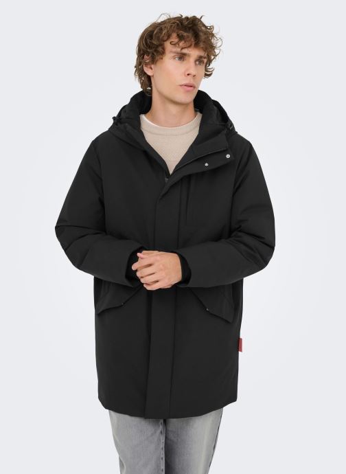 Only & Sons Klassieke jassen ONSSAYN WATERPROOF STRETCH PARKA OTW heren zwart