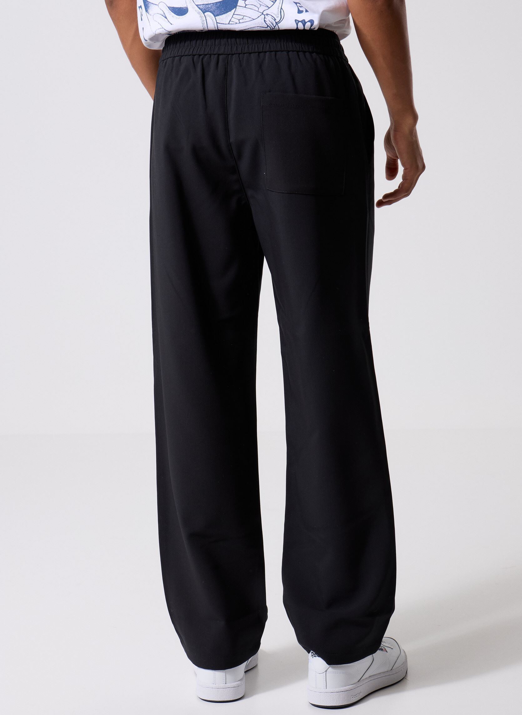 Pantalons droits ONSWILL 0292 LOOSE STRING PANT NOOS homme noir Only & Sons Pantalons droits ONSWILL 0292 LOOSE STRING PANT NOOS homme noir JET BLACK
