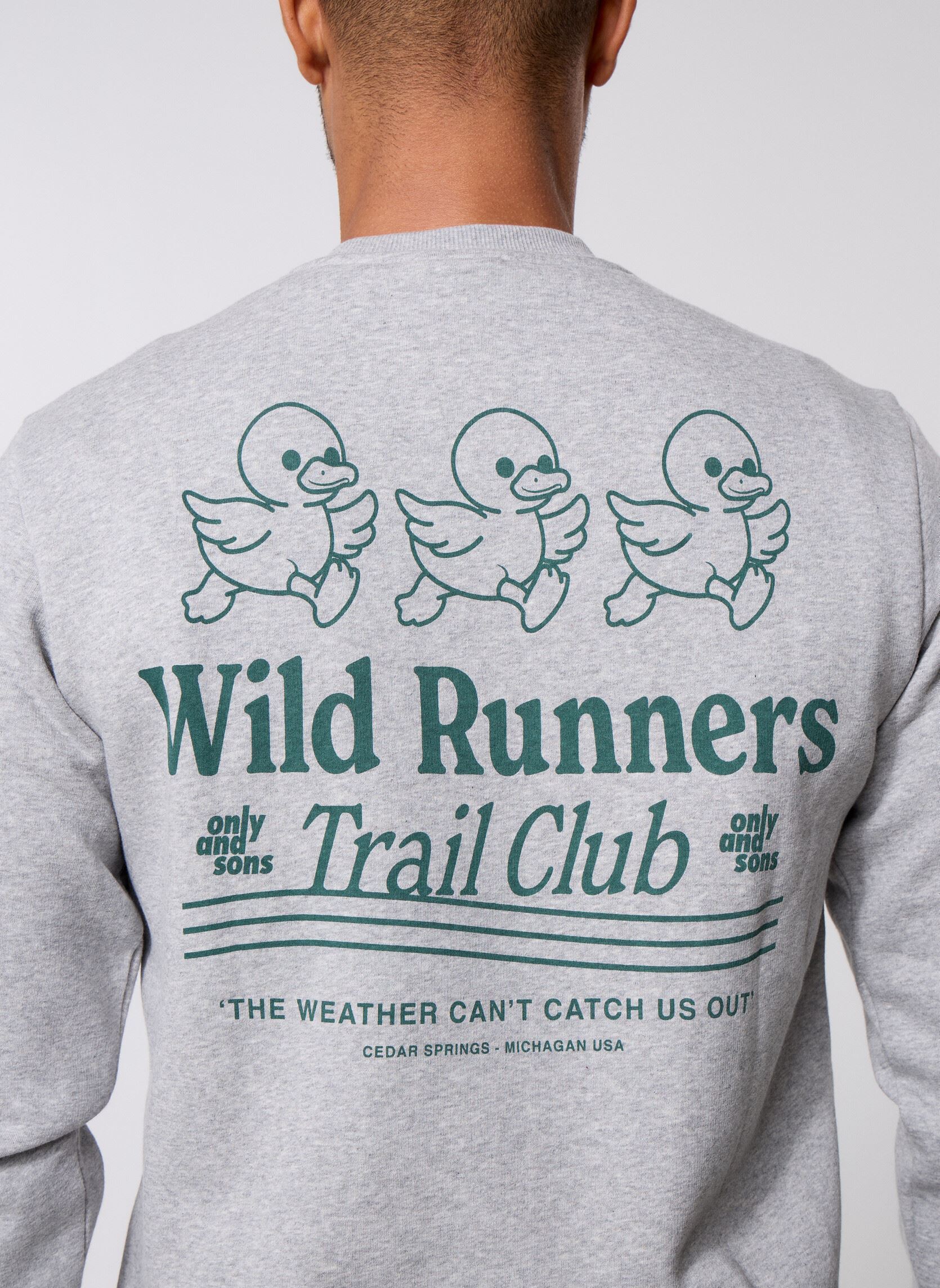 Sweatshirts ONSCERES CLUB REG LS CREW SWEAT heren grijs Only & Sons Sweatshirts ONSCERES CLUB REG LS CREW SWEAT heren grijs LIGHT GREY MELANGE