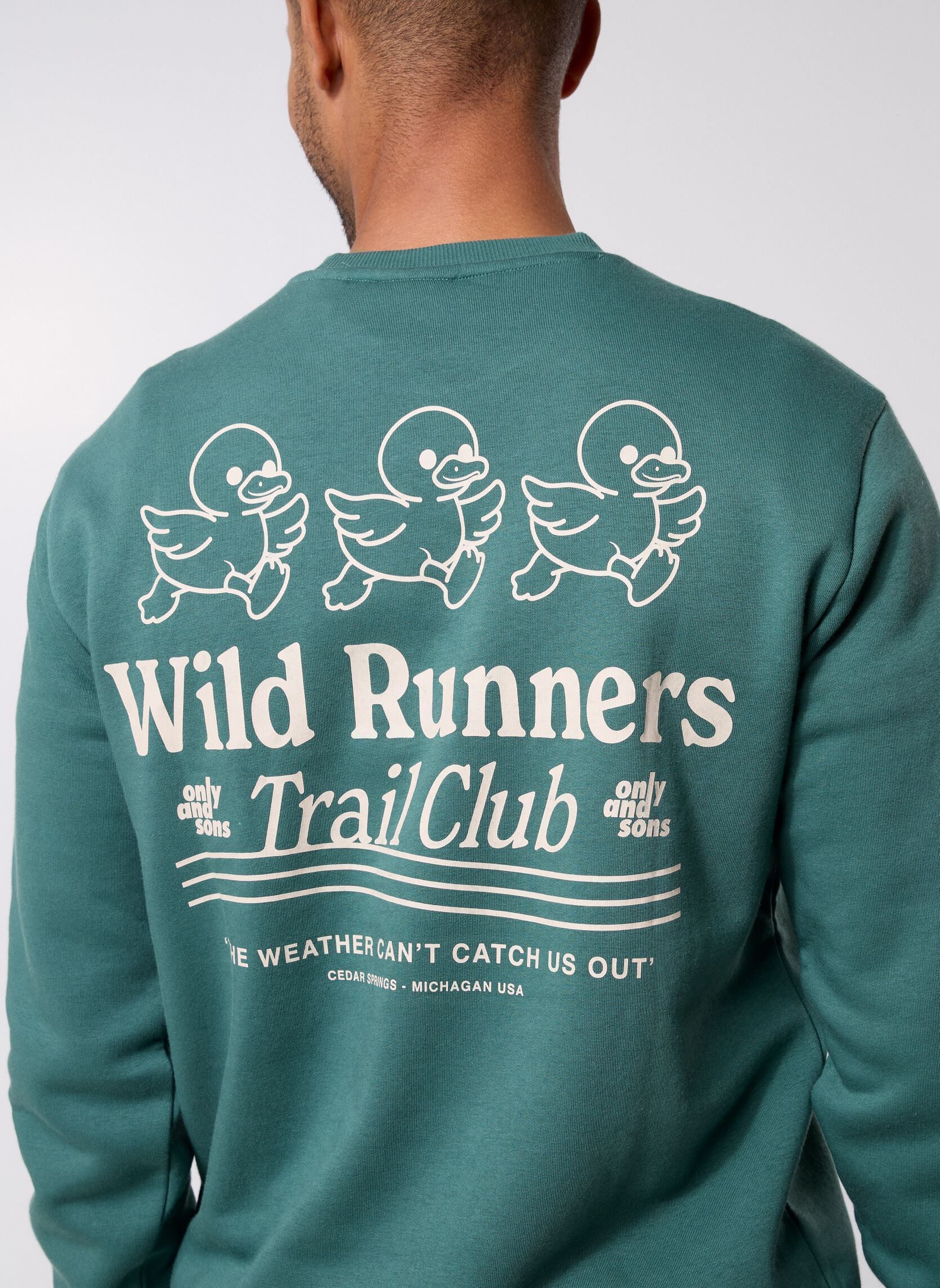 Felpe ONSCERES CLUB REG LS CREW SWEAT uomo verde Only & Sons Felpe ONSCERES CLUB REG LS CREW SWEAT uomo verde MALLARD GREEN
