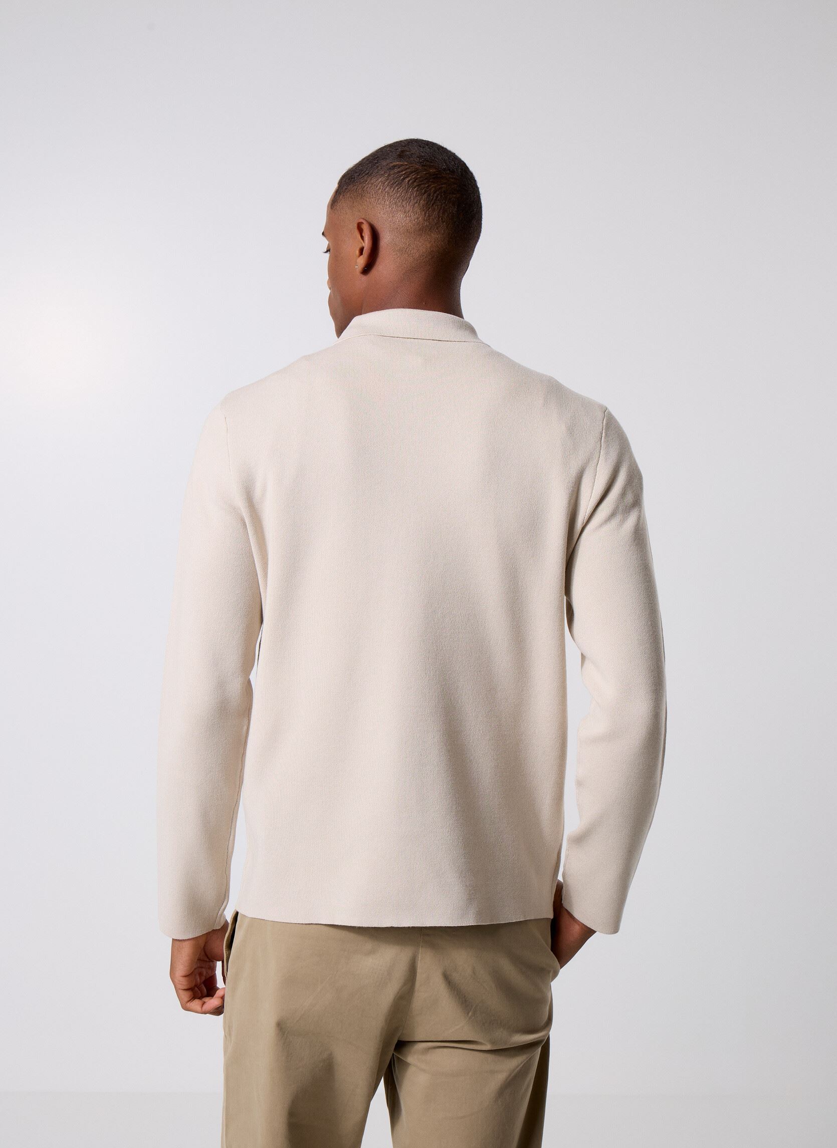 Pullover ONSCOOPER REG LS 12 POLO KNIT herren beige Only & Sons Pullover ONSCOOPER REG LS 12 POLO KNIT herren beige SILVER LINING
