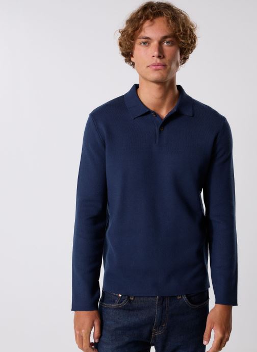 Only & Sons Pulls ONSCOOPER REG LS 12 POLO KNIT homme bleu