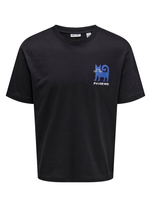 Only & Sons T-shirts met korte mouwen ONSFRED PLATINI RLX SS TEE heren zwart