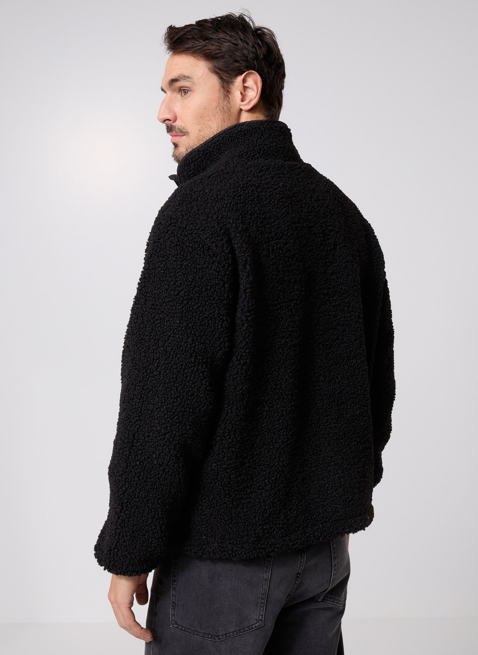 Fleece-Jacken ONSJAIMY SHERPA JACKET OTW herren schwarz Only & Sons Fleece-Jacken ONSJAIMY SHERPA JACKET OTW herren schwarz BLACK