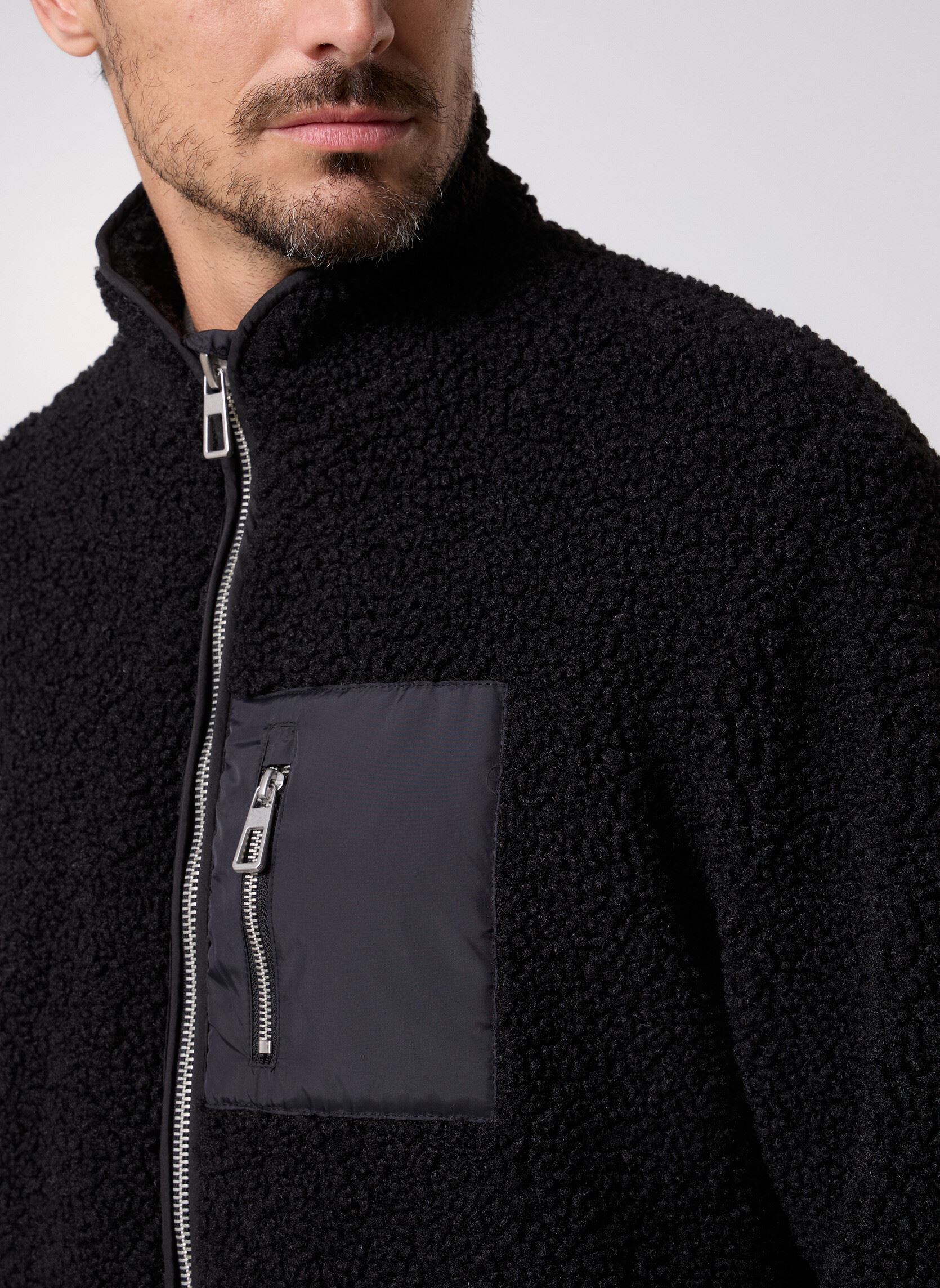 Fleece-Jacken ONSJAIMY SHERPA JACKET OTW herren schwarz Only & Sons Fleece-Jacken ONSJAIMY SHERPA JACKET OTW herren schwarz BLACK