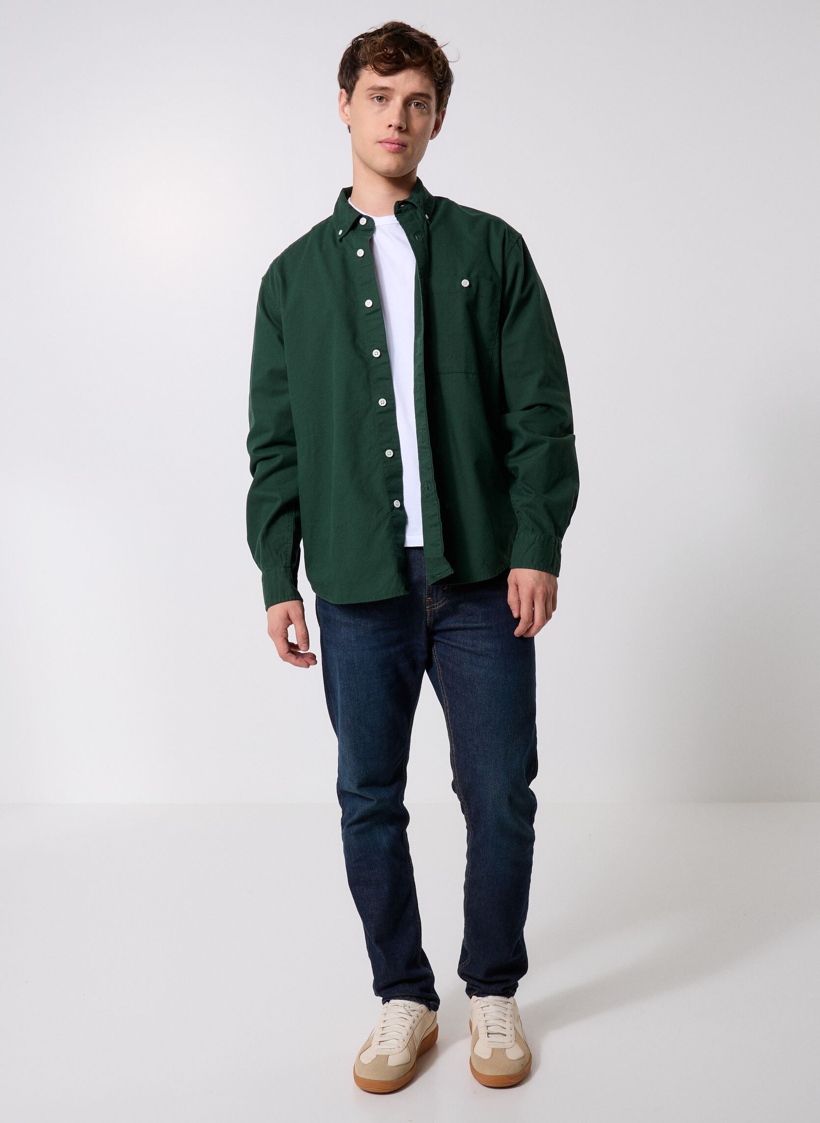Chemises ONSLENNART LOOSE OXFORD SHIRT 0382 homme vert Only & Sons Chemises ONSLENNART LOOSE OXFORD SHIRT 0382 homme vert PINE GROVE