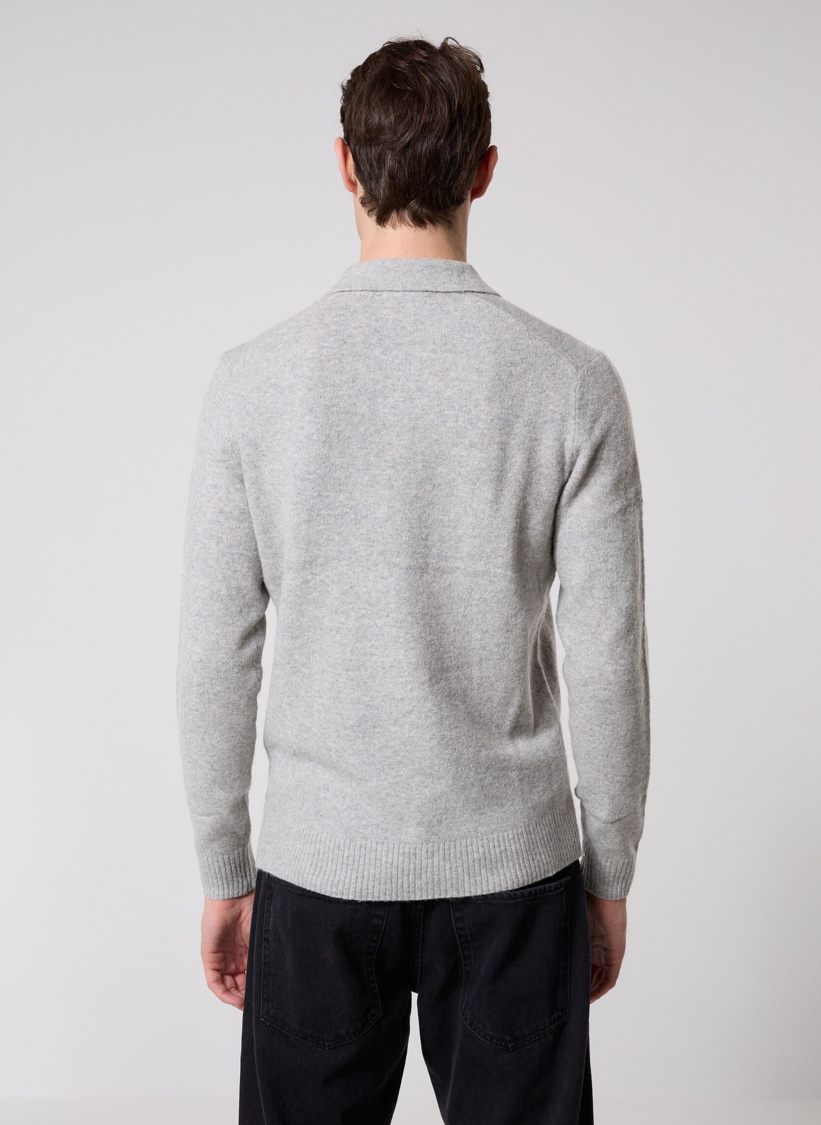 Pulls ONSJAY REG LS POLO KNIT homme gris Only & Sons Pulls ONSJAY REG LS POLO KNIT homme gris LIGHT GREY MELANGE