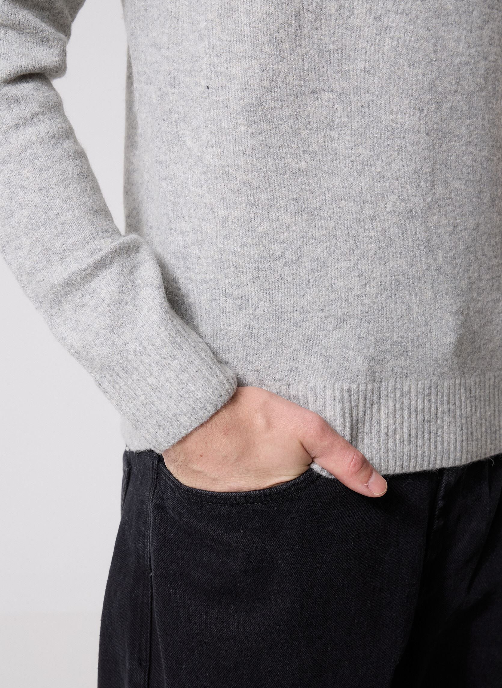 Pulls ONSJAY REG LS POLO KNIT homme gris Only & Sons Pulls ONSJAY REG LS POLO KNIT homme gris LIGHT GREY MELANGE