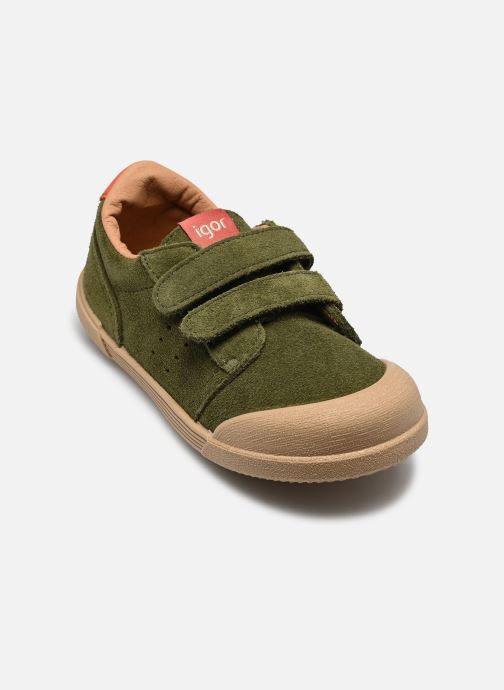 Igor Niedrige Sneaker Tennis suede barefoot grün