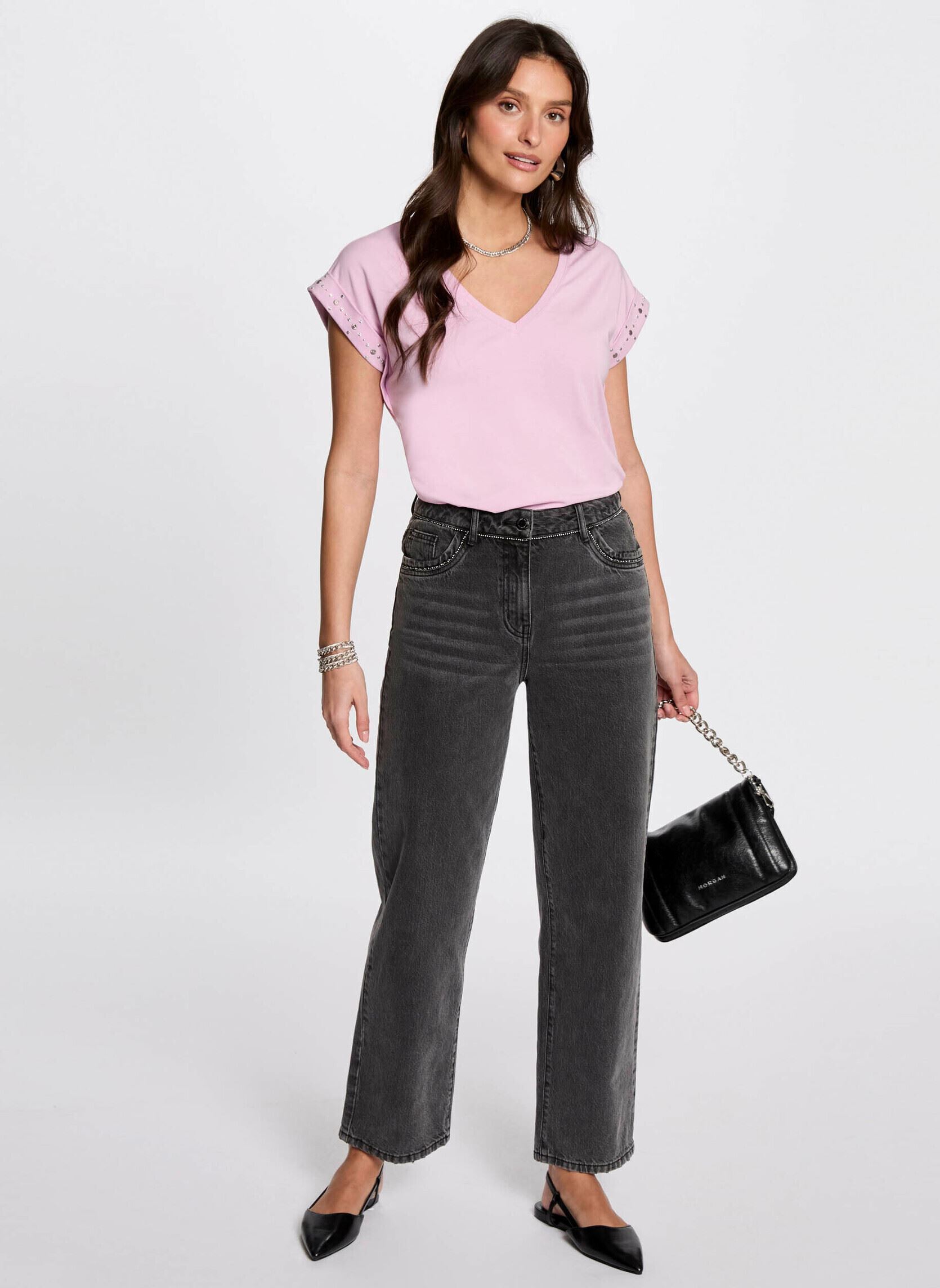 Tee-shirts manches courtes 252-DGLOW femme rose Morgan Tee-shirts manches courtes 252-DGLOW femme rose PINK LAVENDER