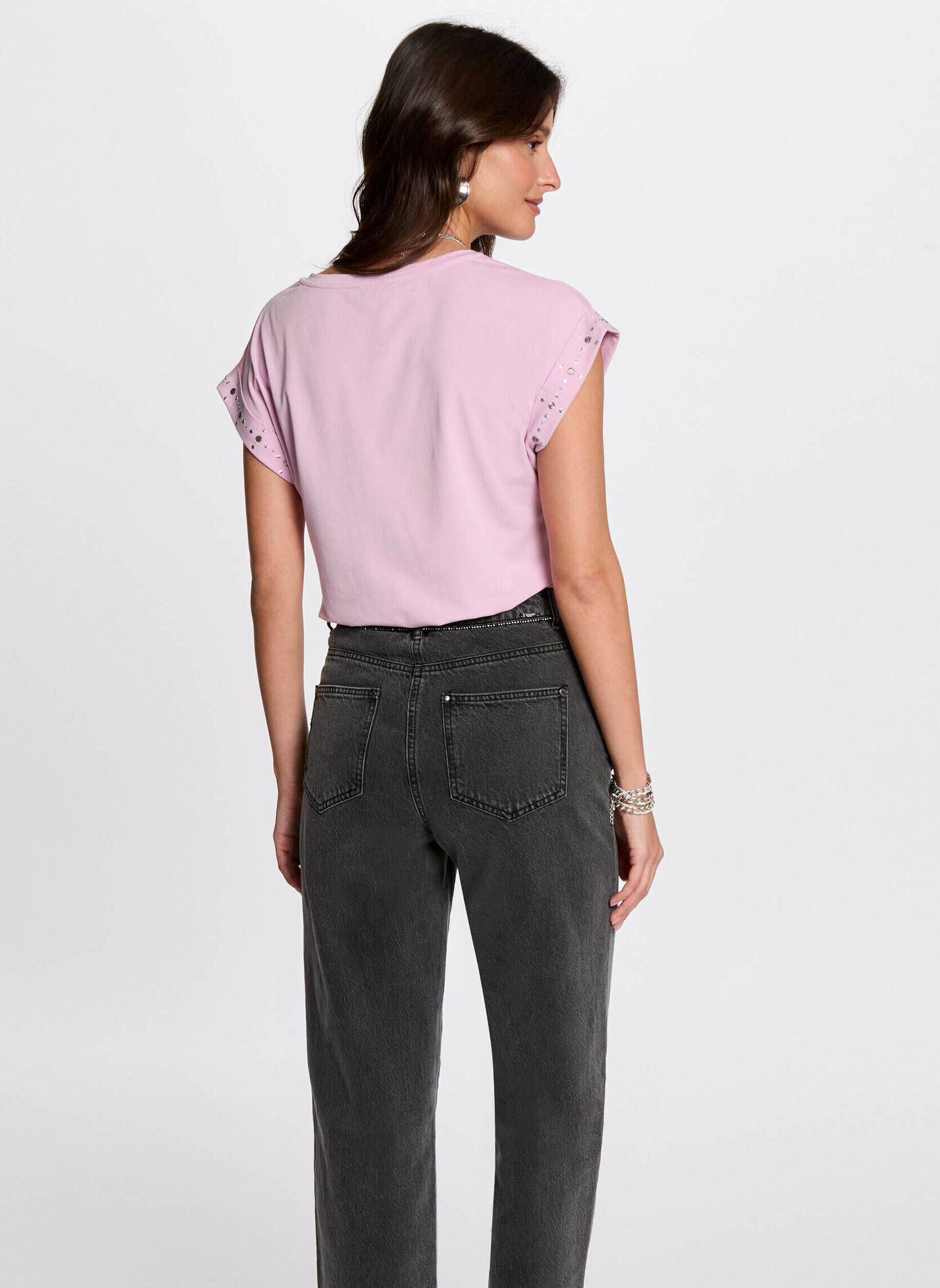 Tee-shirts manches courtes 252-DGLOW femme rose Morgan Tee-shirts manches courtes 252-DGLOW femme rose PINK LAVENDER