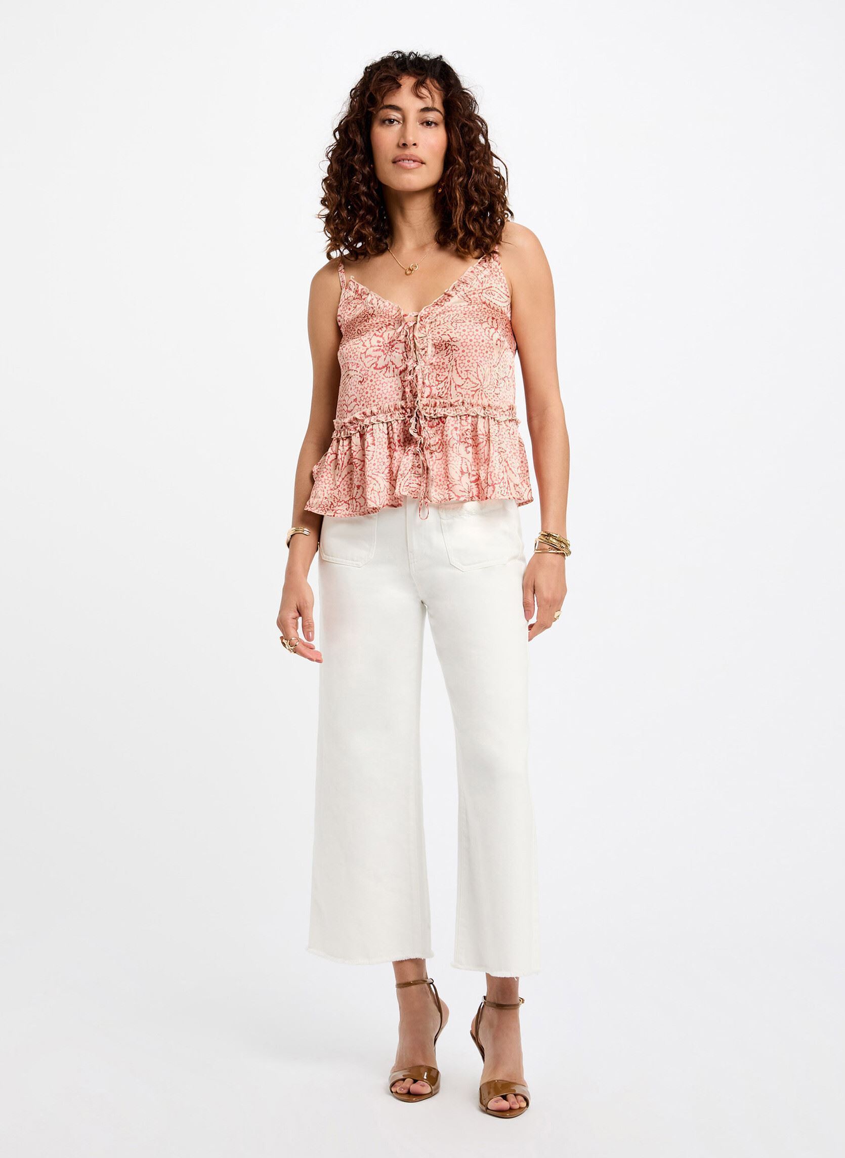 Wijde jeans / Flared Jeans 252-POPPY dames wit Morgan Wijde jeans / Flared Jeans 252-POPPY dames wit OFF WHITE M
