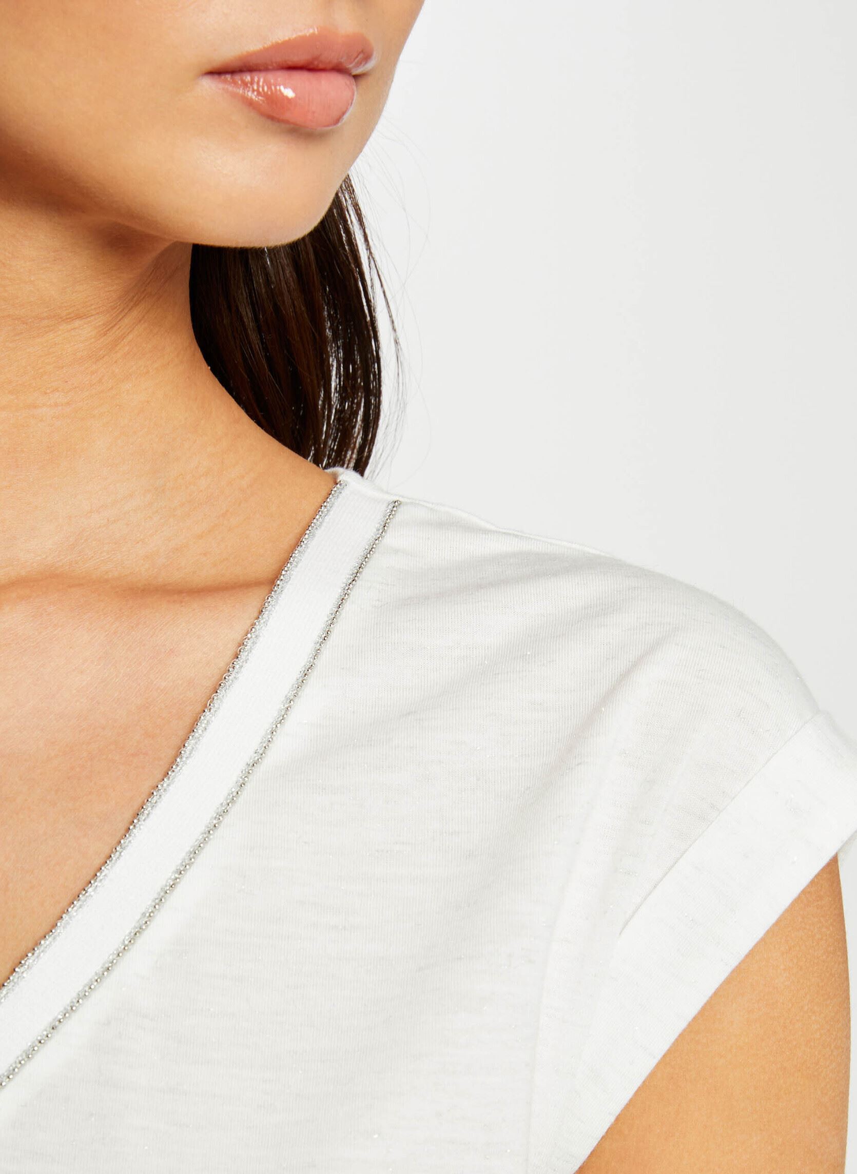 Tee-shirts manches courtes 242-DAYA femme blanc Morgan Tee-shirts manches courtes 242-DAYA femme blanc Ecru