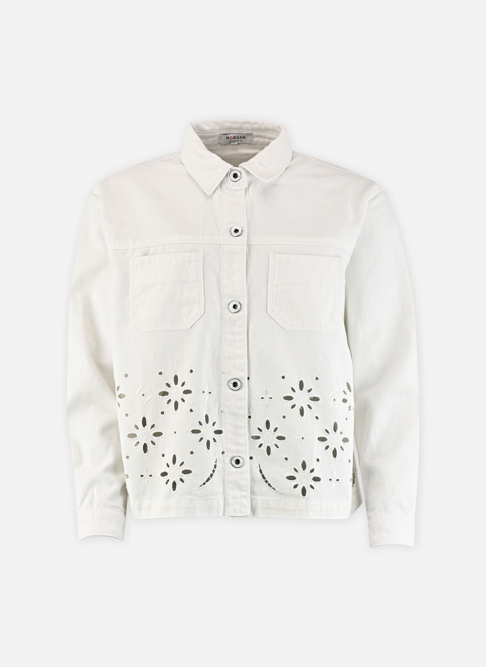 Veste en jean brodée femme - vue 2