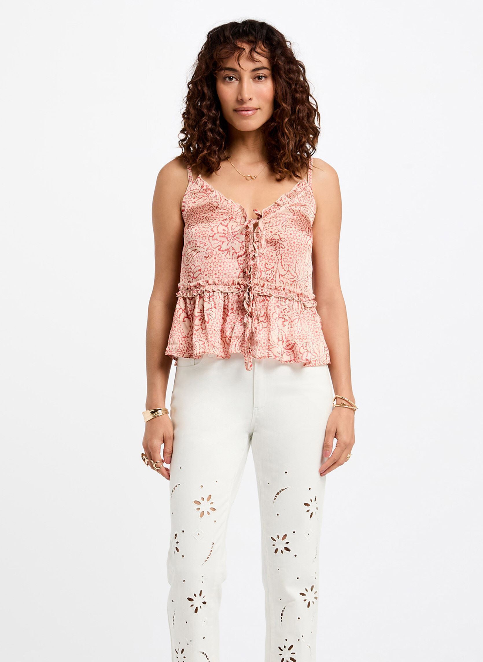 Jeans droit brodé femme - vue 2