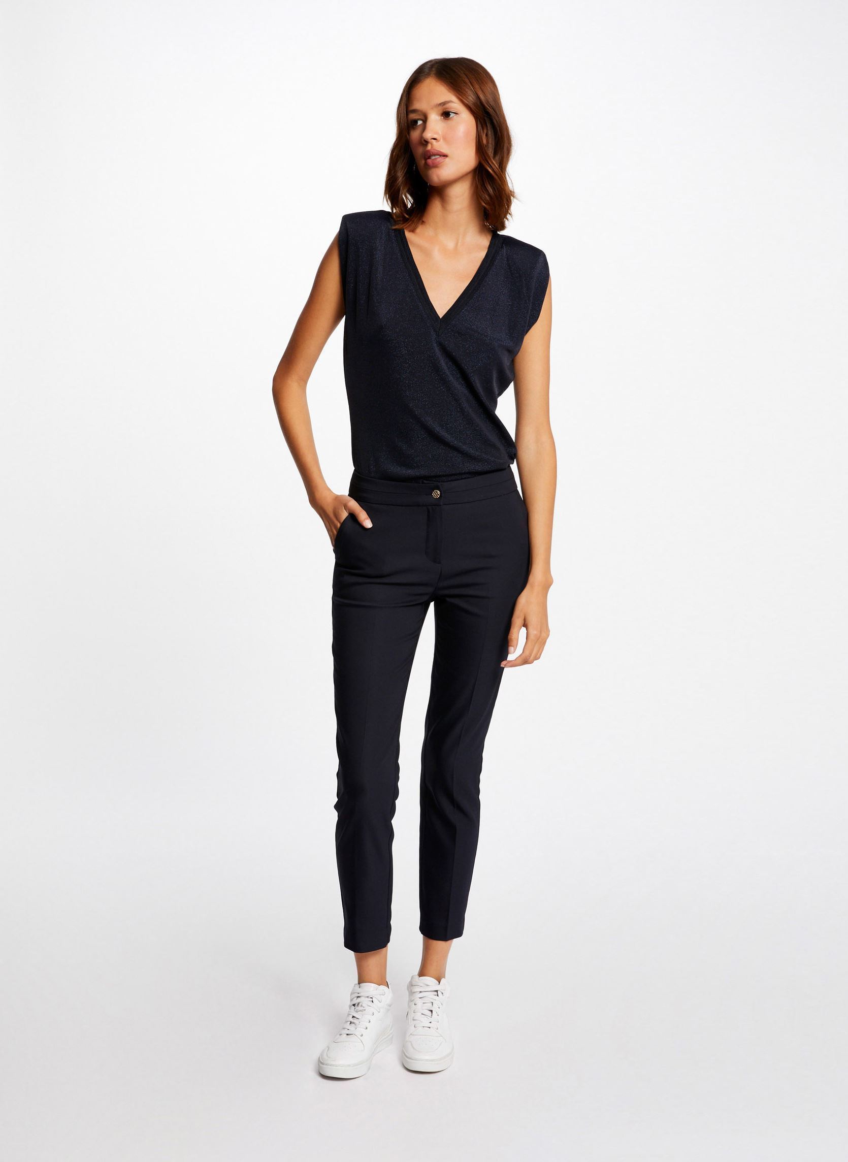 Slim fit en skinny jeans 222-PLIME.F dames blauw Morgan Slim fit en skinny jeans 222-PLIME.F dames blauw MARINE